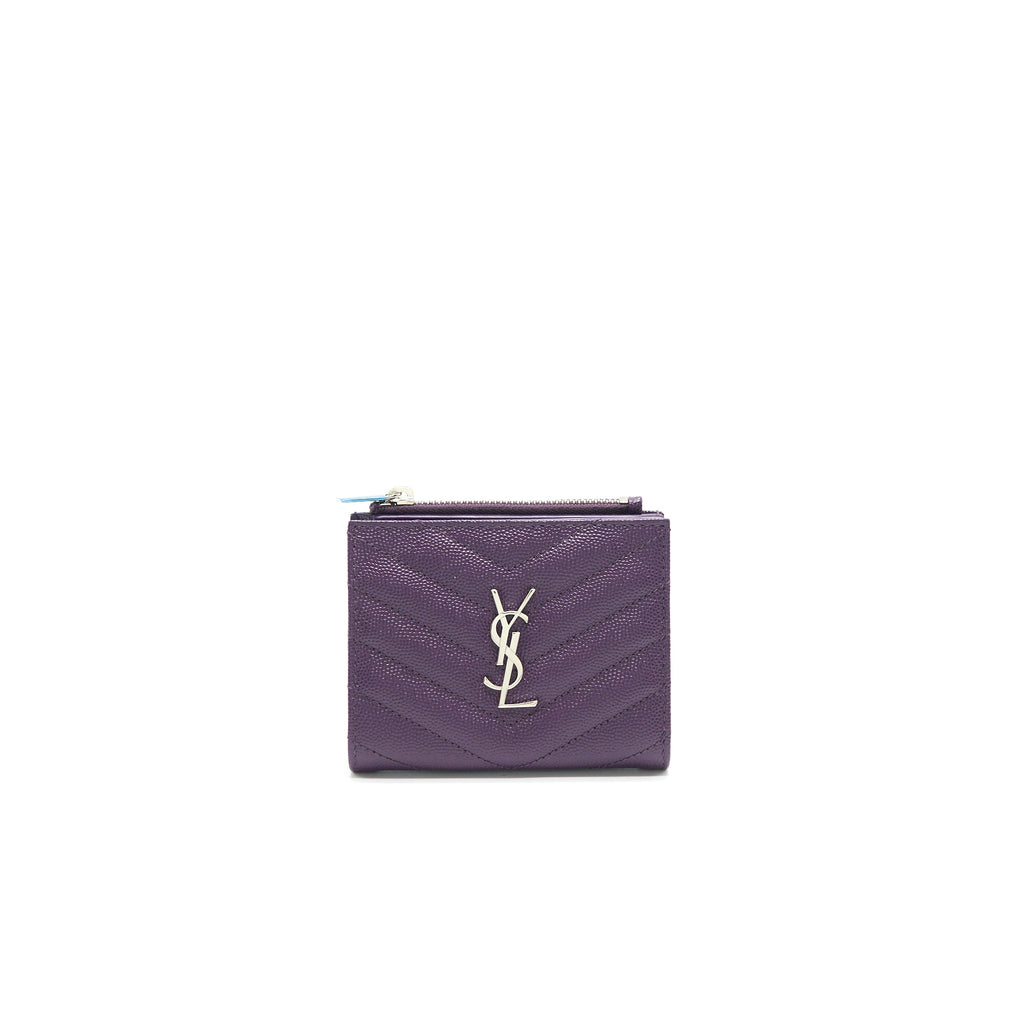SAINT LAURENT QUILTED MONOGRAM WALLET