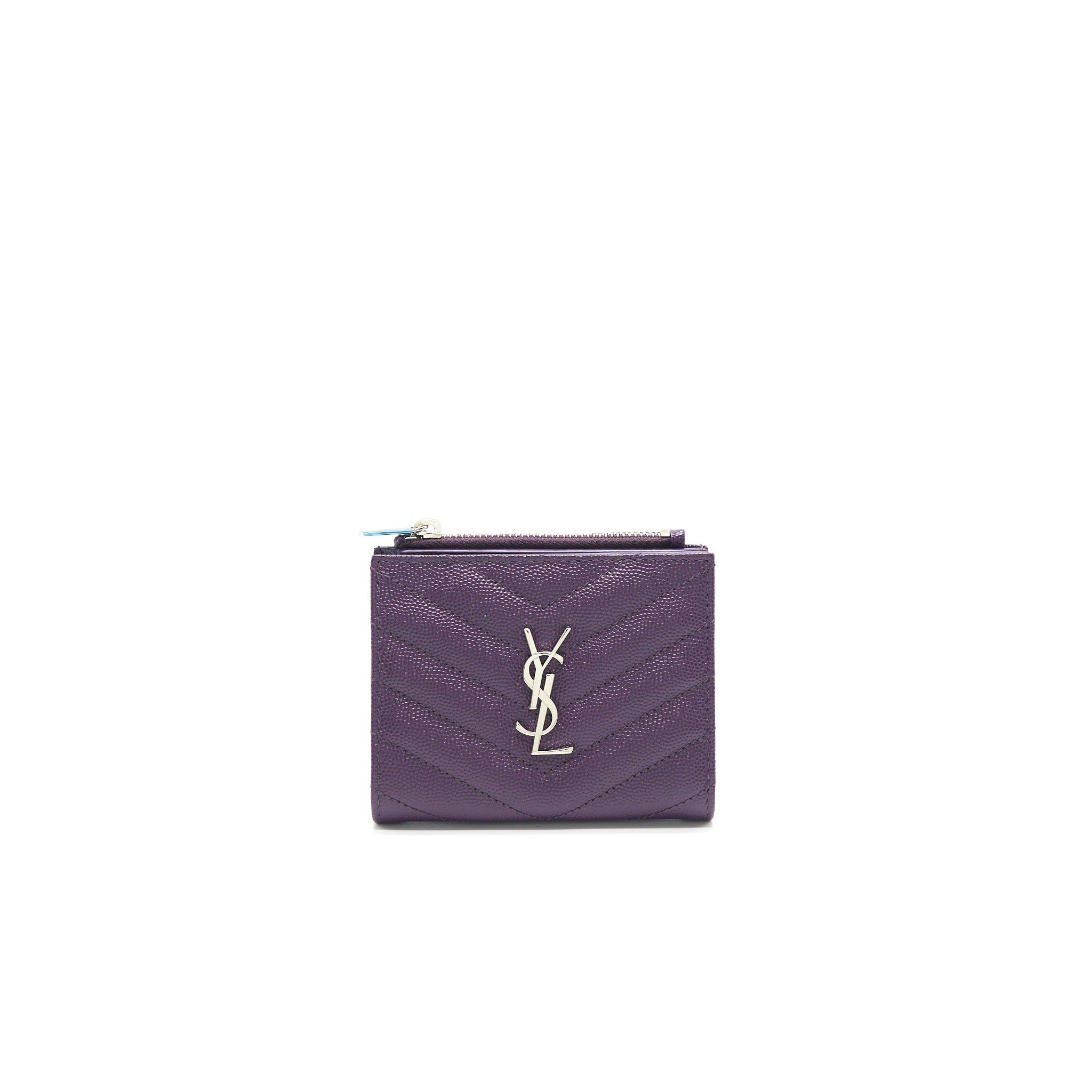 SAINT LAURENT QUILTED MONOGRAM WALLET