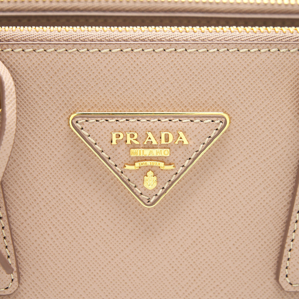 PRADA SAFFIANO LEATHER MINI BEIGE WITH STRAP