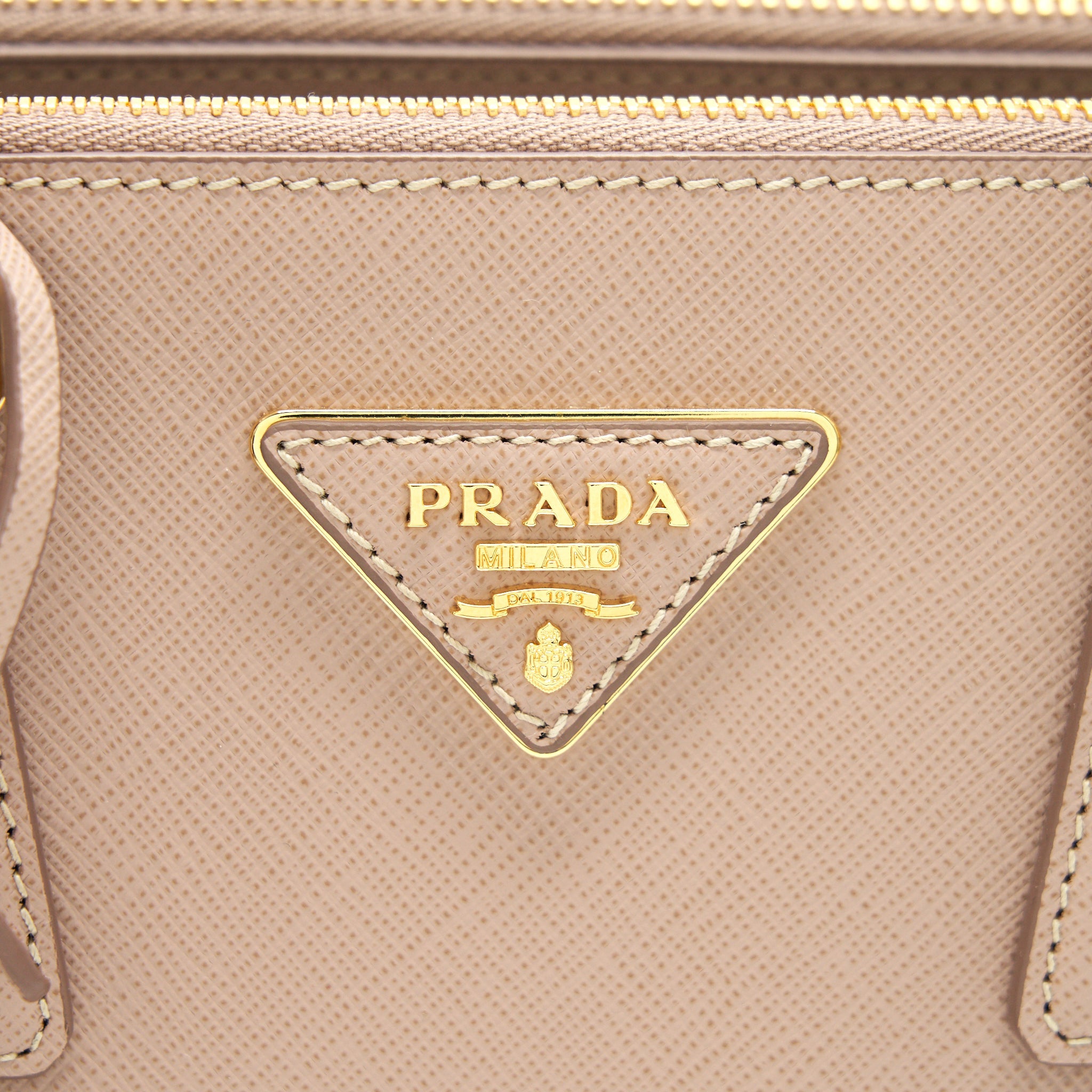 PRADA SAFFIANO LEATHER MINI BEIGE WITH STRAP