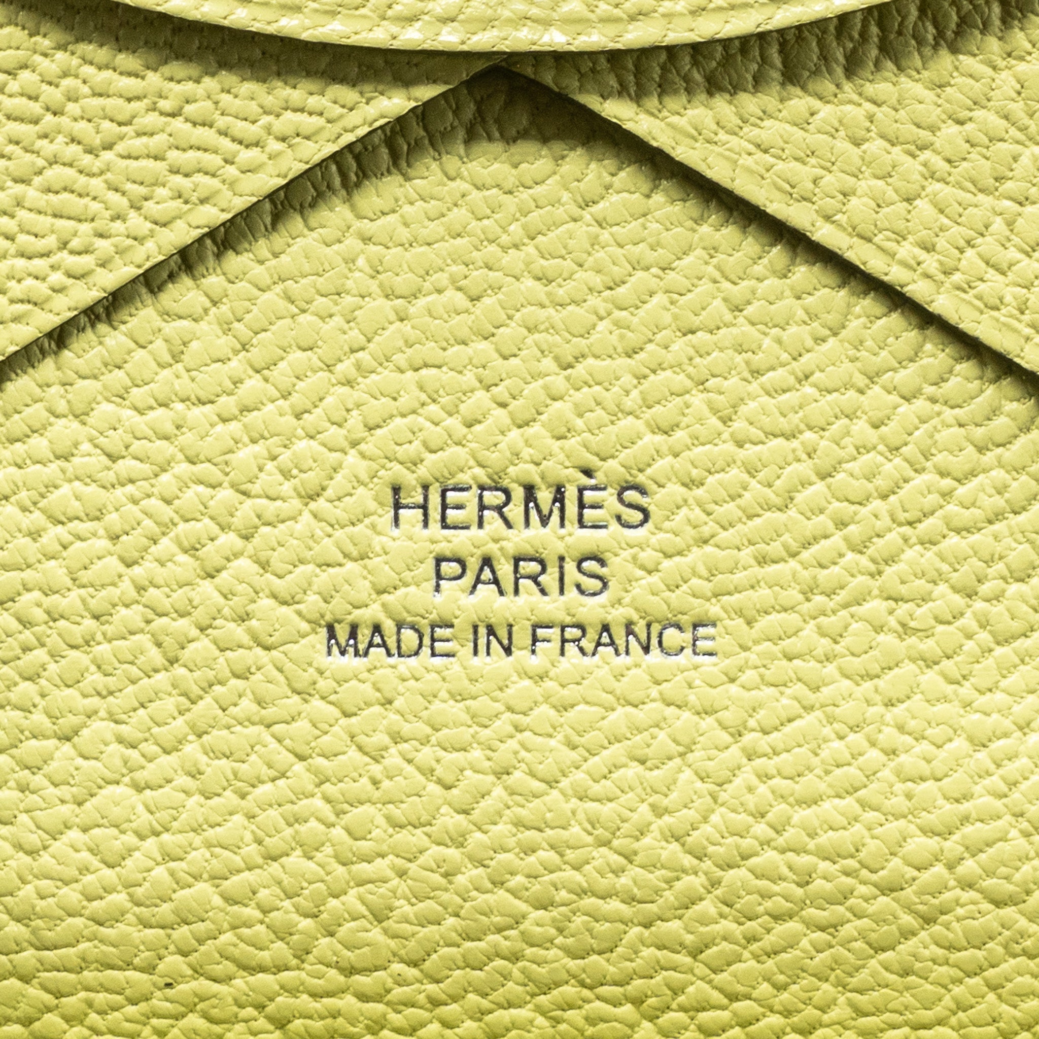 HERMES CALVI DUO CARD HOLDER CHEVRE MYSORE JAUNE BOURGE SHW