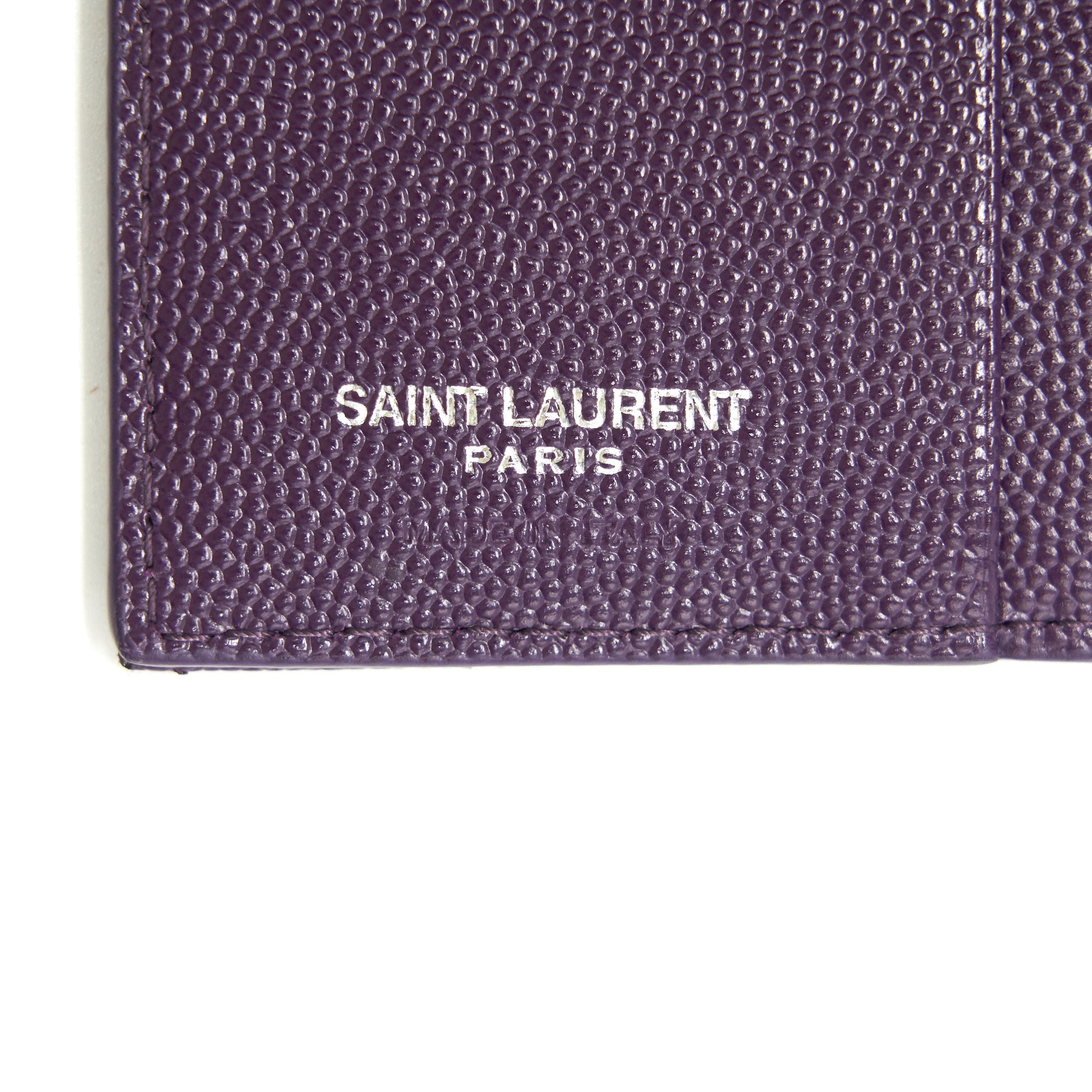 SAINT LAURENT QUILTED MONOGRAM WALLET
