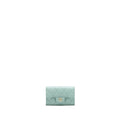CHANEL 22C FLAP CARD HOLDER CAVIAR NG124 GREEN LGHW