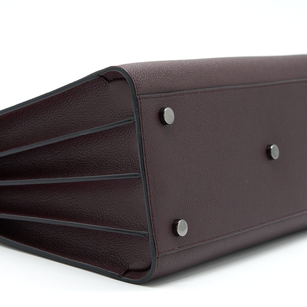 SAINT LAURENT/ YSL SAC DE JOUR CALFSKIN BURGUNDY BLACK HARDWARE
