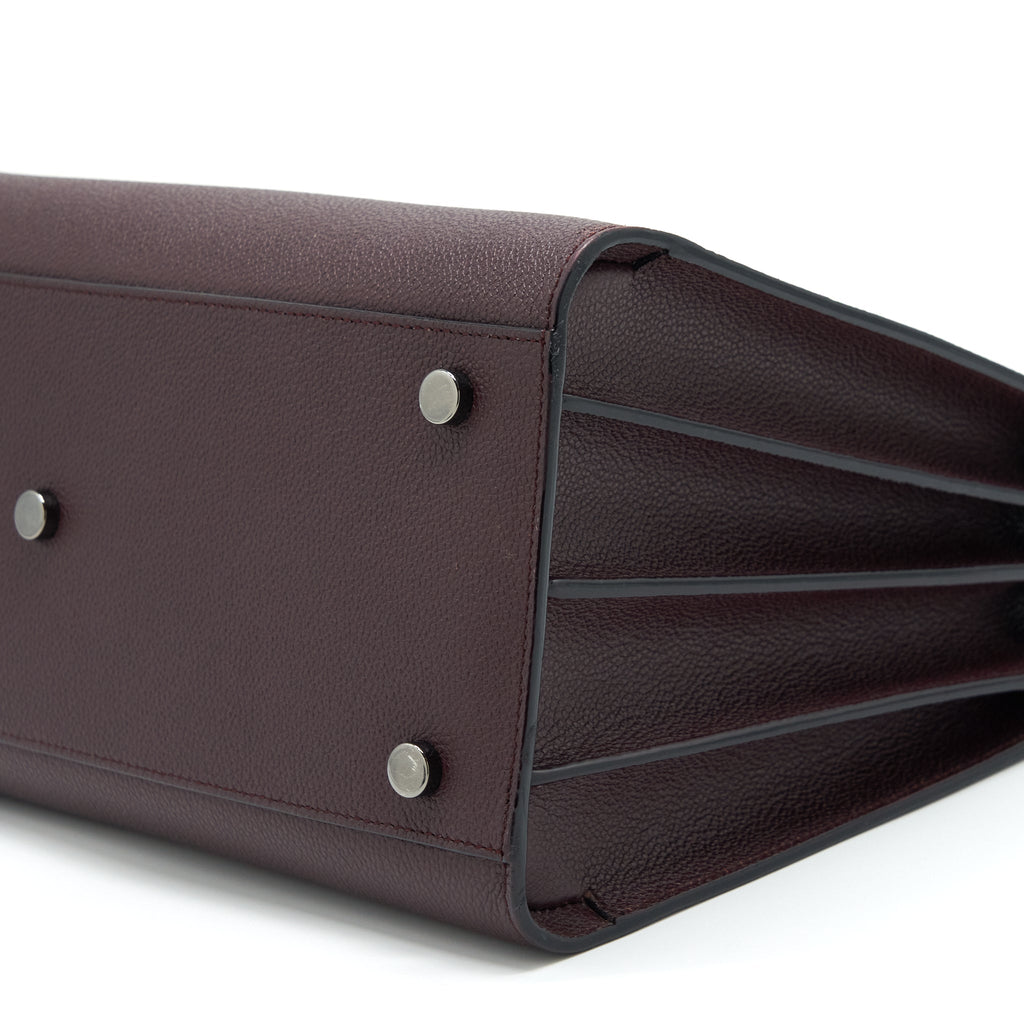 SAINT LAURENT/ YSL SAC DE JOUR CALFSKIN BURGUNDY BLACK HARDWARE