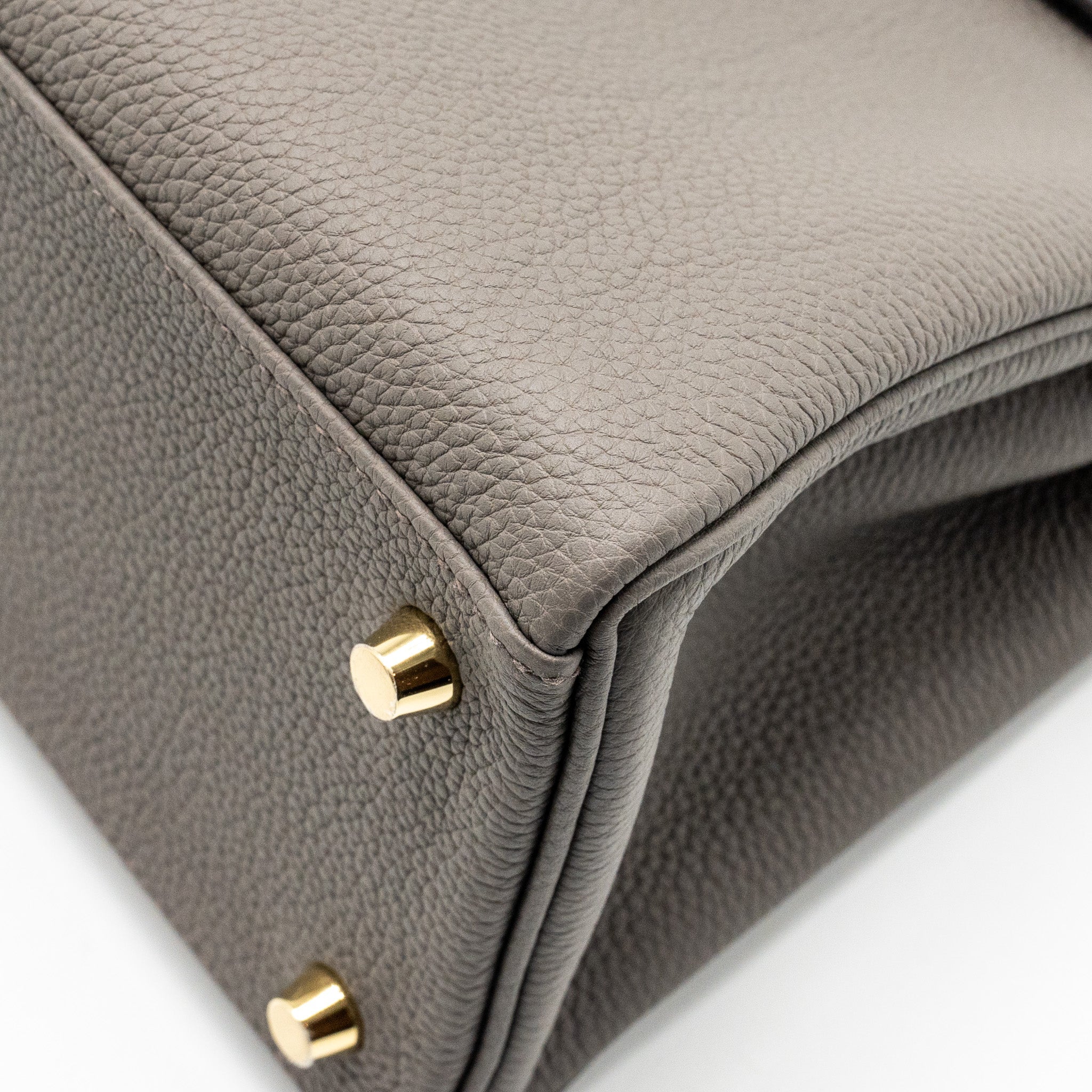 HERMES KELLY 28 TOGO GRIS ETAIN GHW