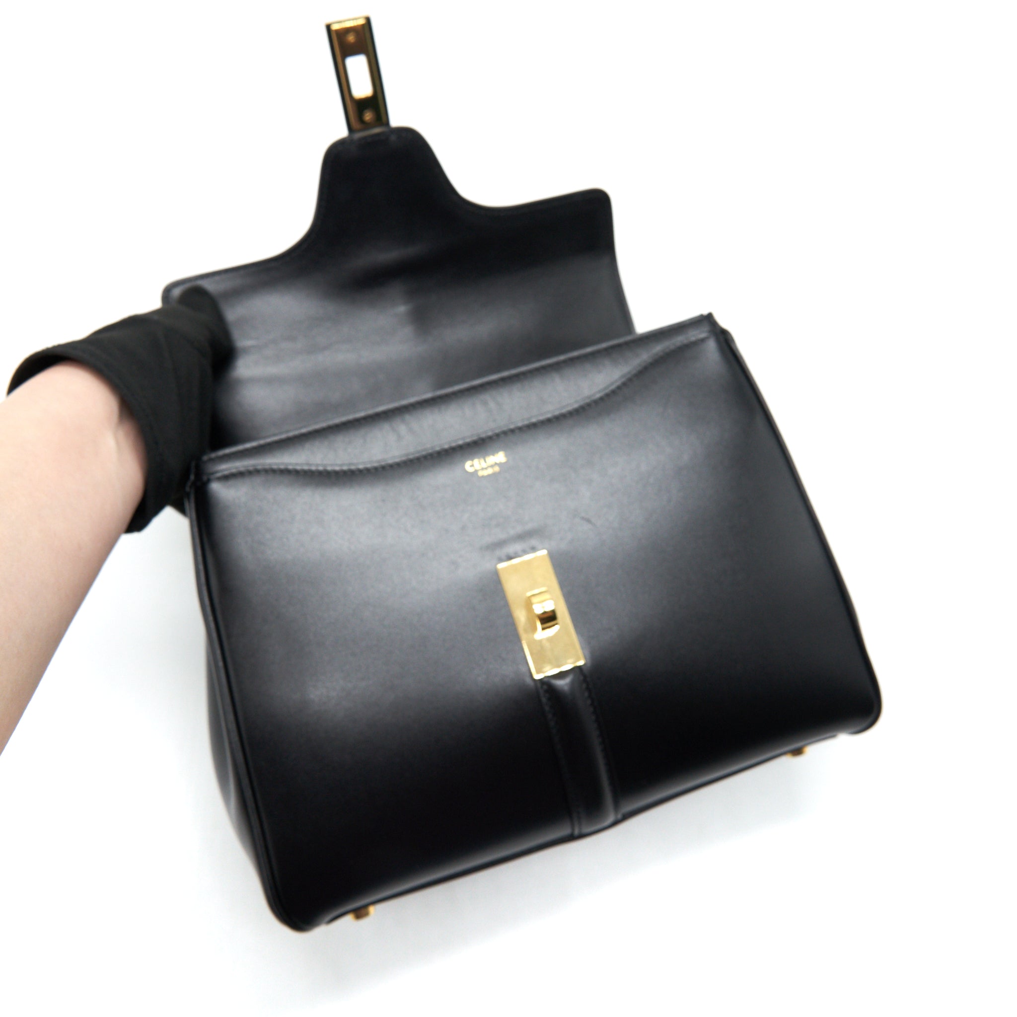 CELINE SMALL 16 BLACK BAG