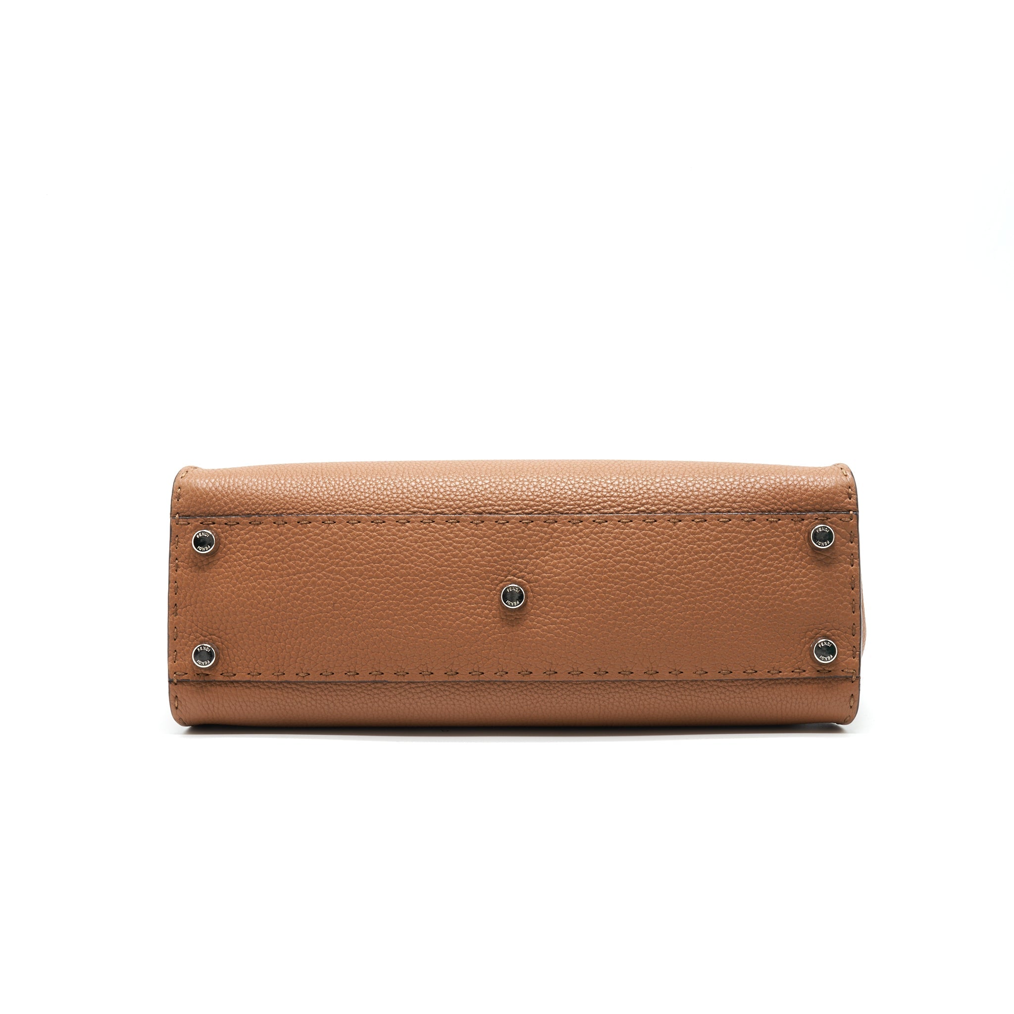 FENDI MEDIUM PEEKABOO BAG IN ROMANO LEATHER CARAMEL SHW