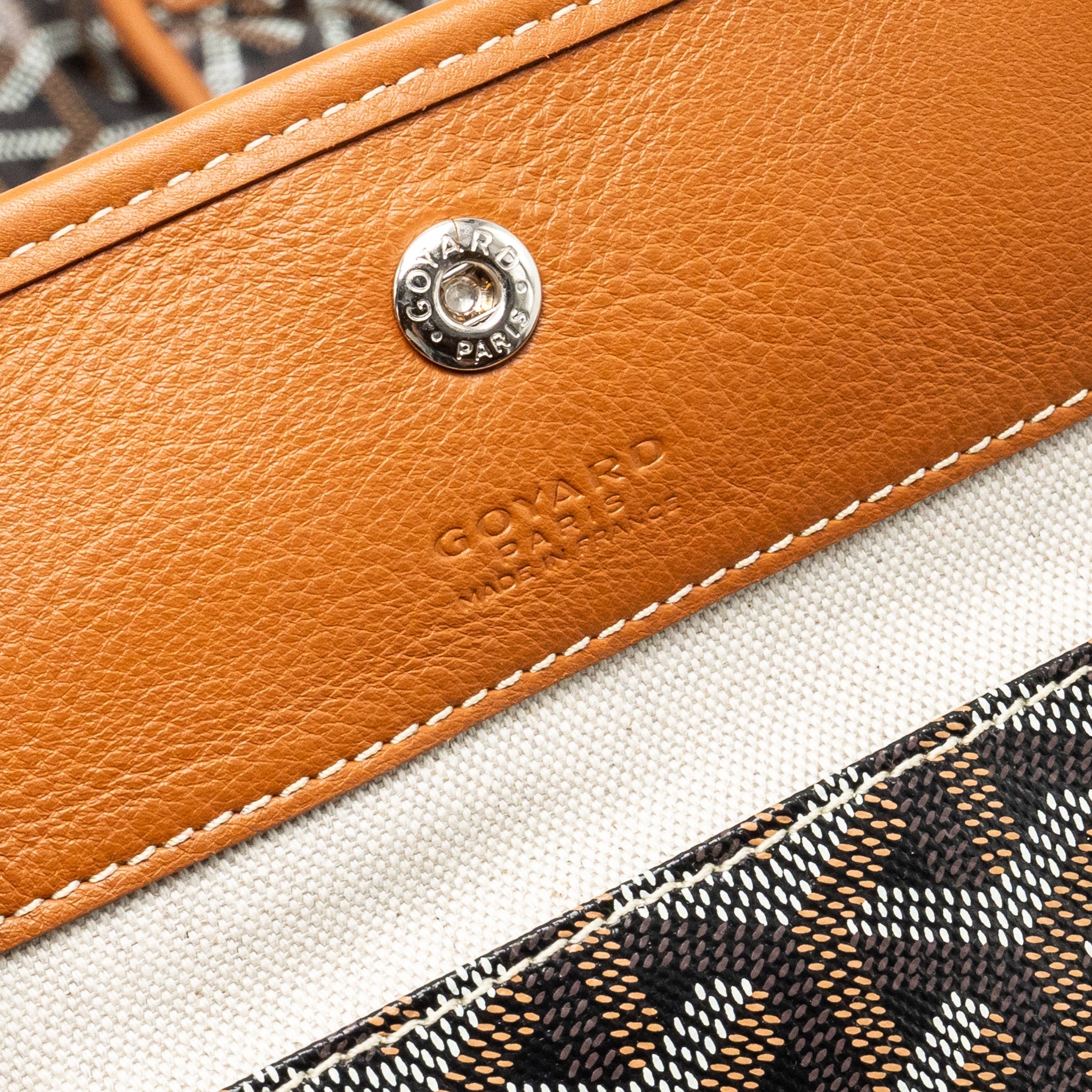 GOYARD ANJOU GM TOTE BAG GOYARDINE CANVAS BROWN/BLACK SHW