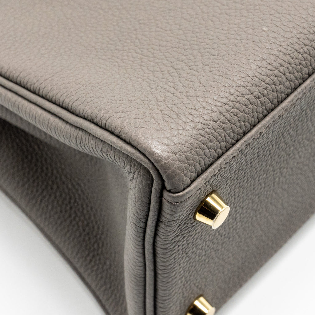 HERMES KELLY 28 TOGO GRIS ETAIN GHW
