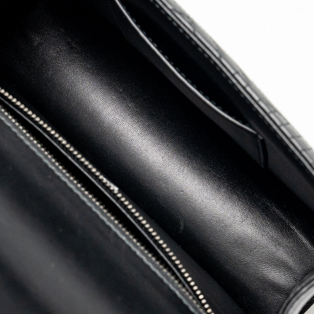 BVLGARI SERPENTI FOREVER FLAP BAG CALFSKIN BLACK RUTHENIUM HARDWARE