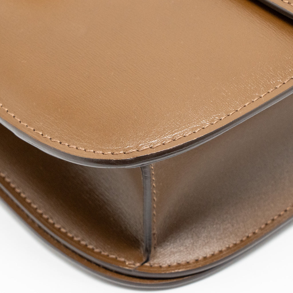 CELINE MEDIUM CLASSIC BOX BAG CALFSKIN CAMEL GHW