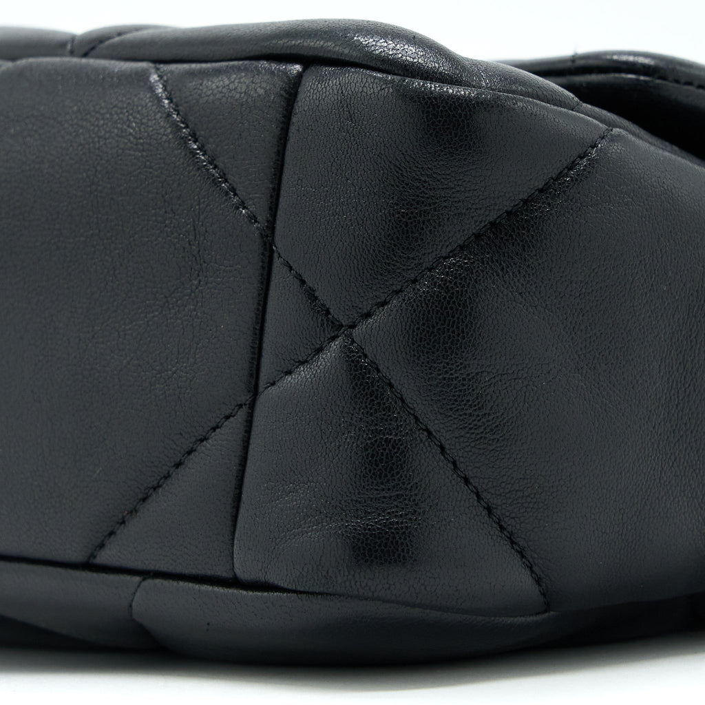CHANEL SMALL 19 BAG LAMBSKIN BLACK MULTICOLOUR HARDWARE
