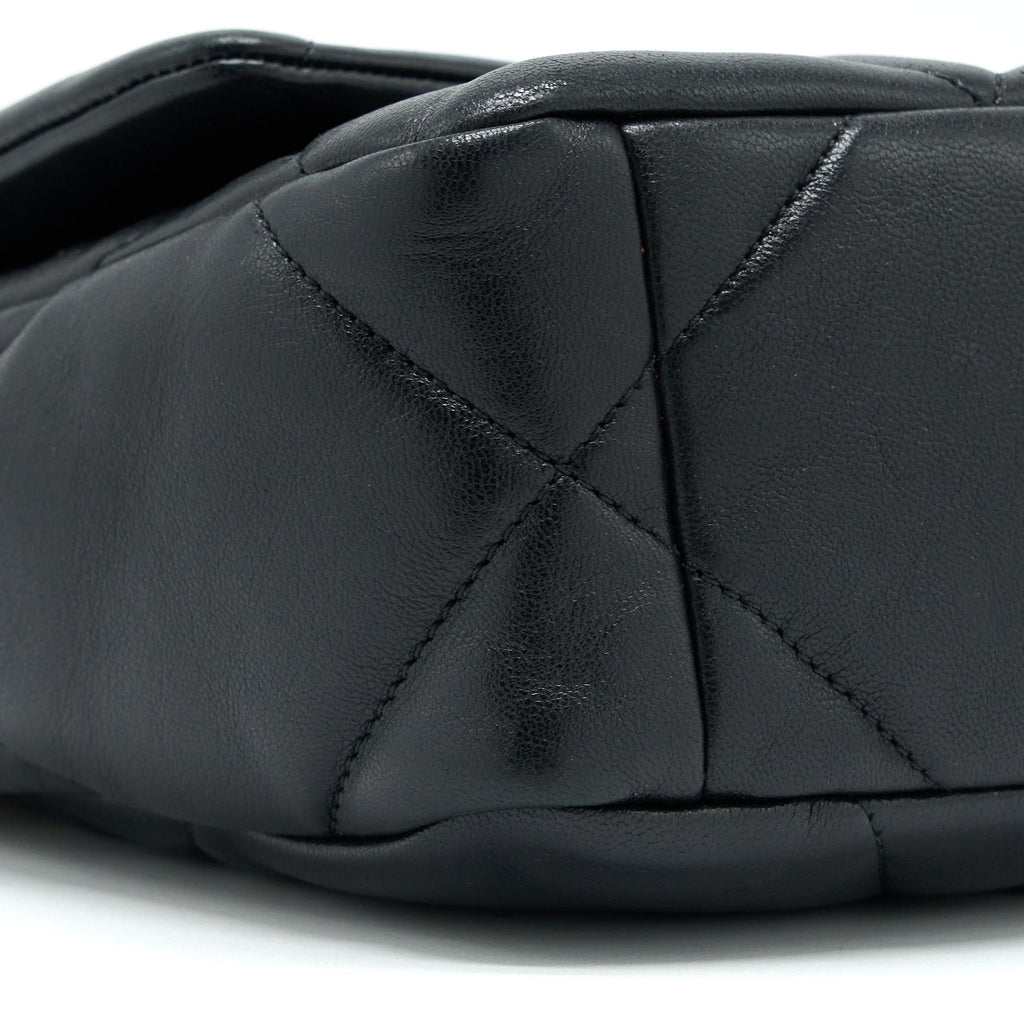 CHANEL SMALL 19 BAG LAMBSKIN BLACK MULTICOLOUR HARDWARE