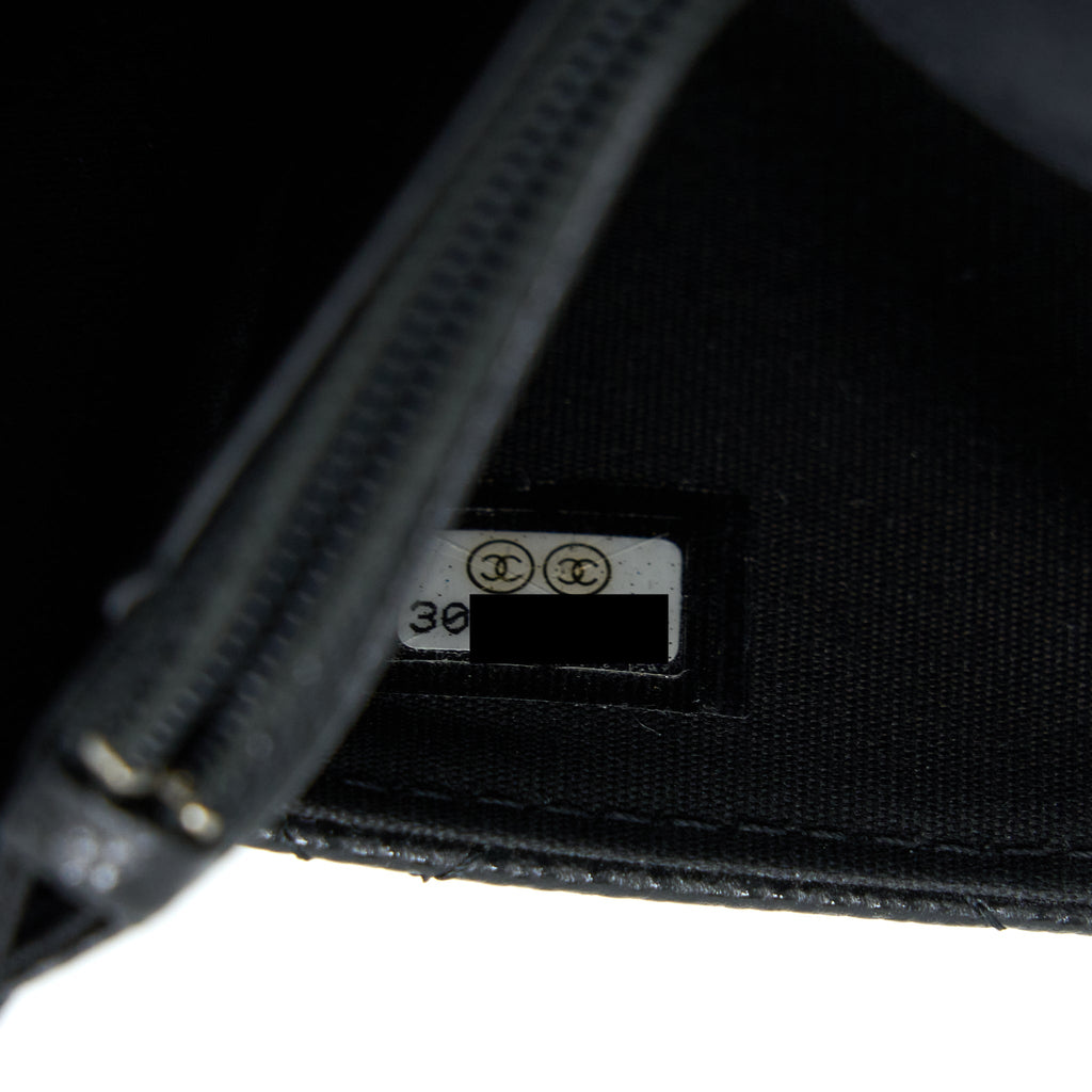 CHANEL QUILTED WALLET ON CHAIN CAVIAR SO BLACK