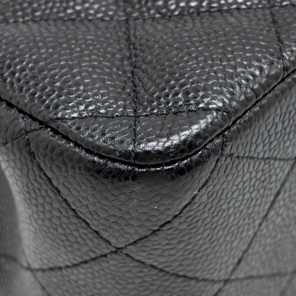 CHANEL JUMBO CLASSIC DOUBLE FLAP BAG CAVIAR BLACK GHW