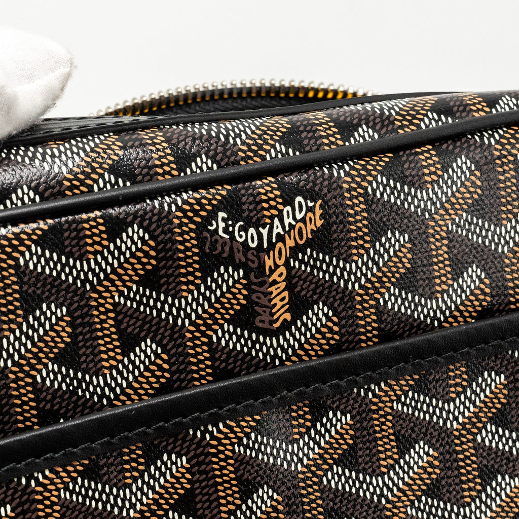 GOYARD CAP VERT PM CROSSBODY BAG GOYARDINE CANVAS/LEATHER BLACK SHW