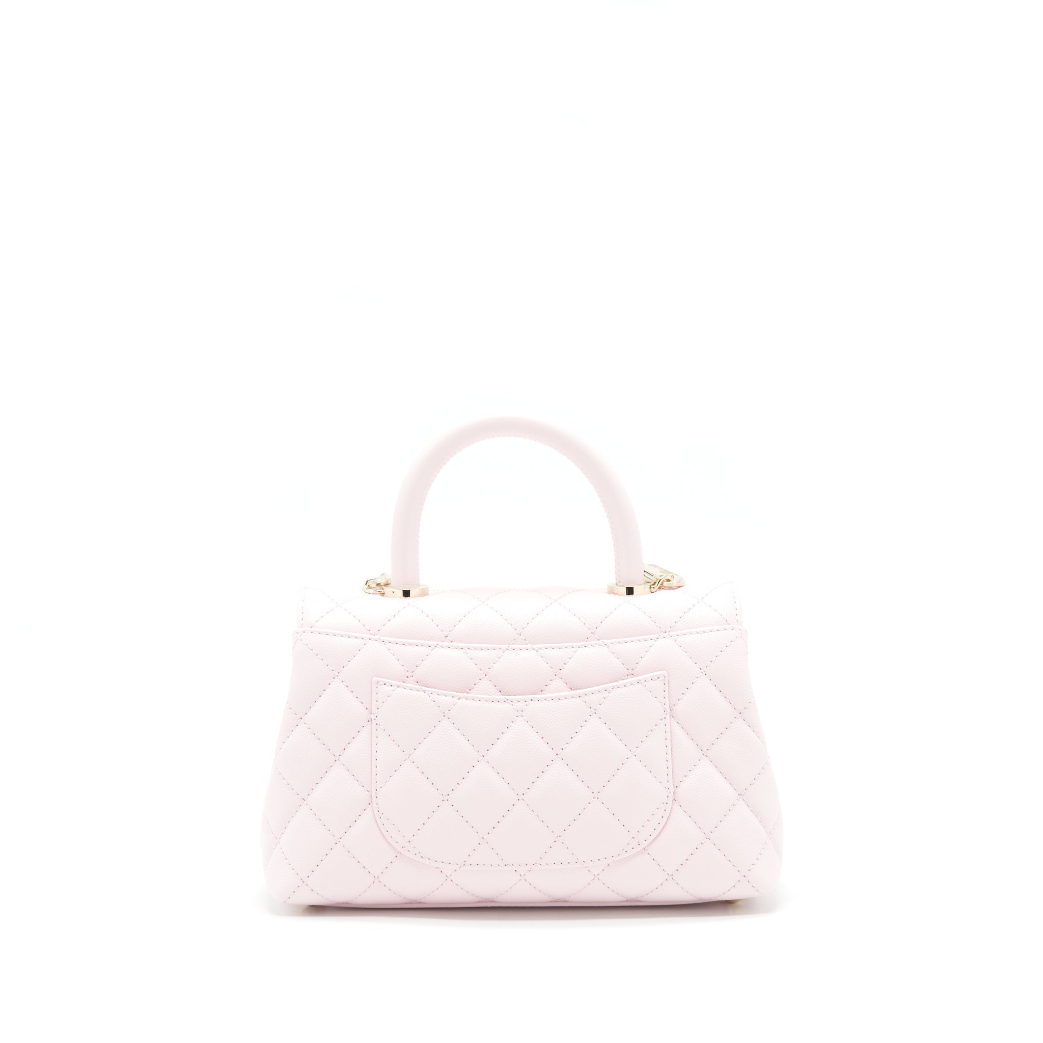 CHANEL 22P SMALL COCO HANDLE CAVIAR LIGHT PINK LGHW (MICROCHIP)