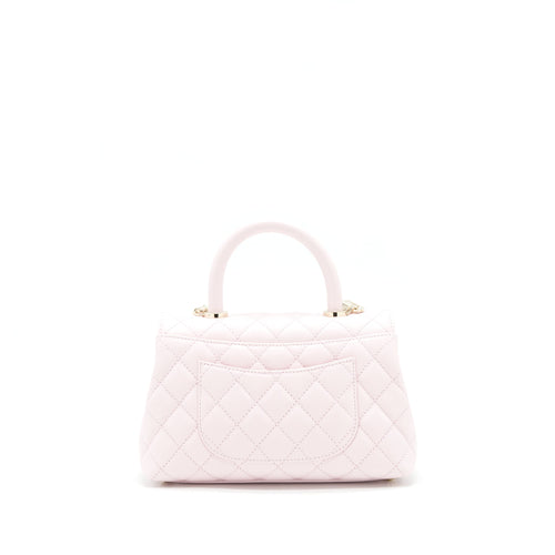 CHANEL 22P SMALL COCO HANDLE CAVIAR LIGHT PINK LGHW (MICROCHIP)