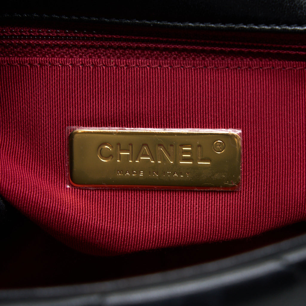 CHANEL SMALL 19 BAG LAMBSKIN BLACK MULTICOLOUR HARDWARE