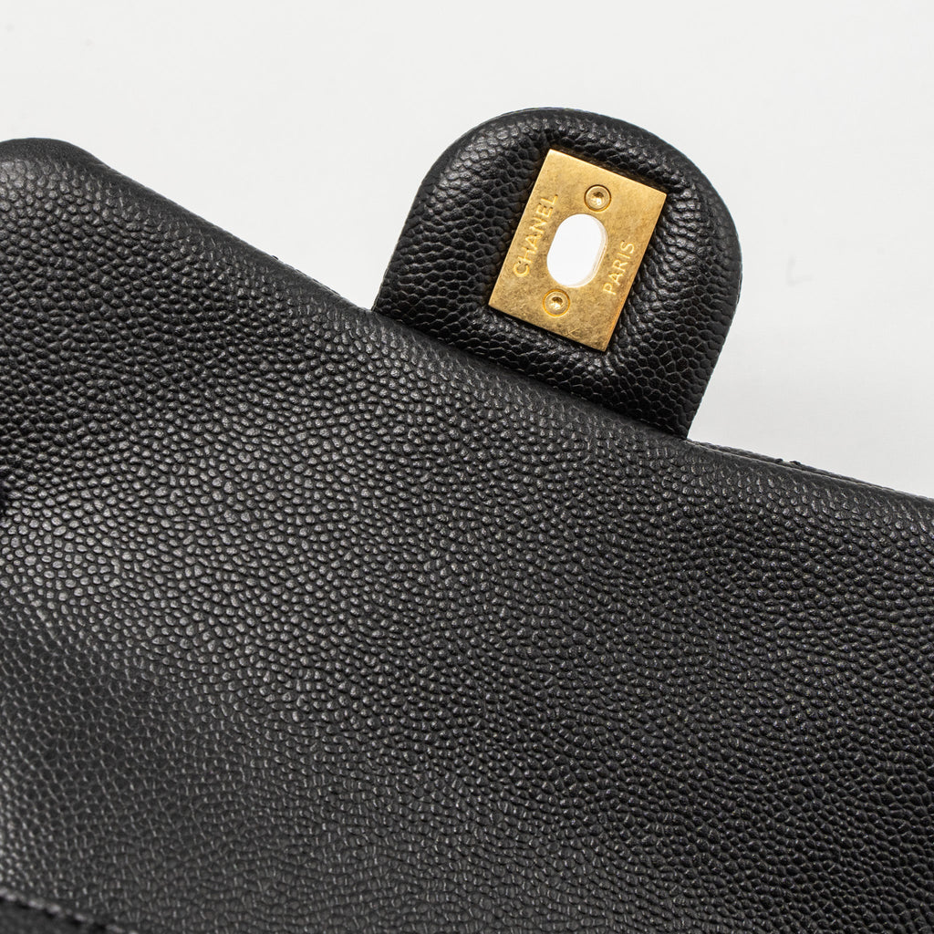 CHANEL 23P MINI COCO LOVE FLAP BAG CAVIAR BLACK BRUSHED GHW(MICROCHIP)