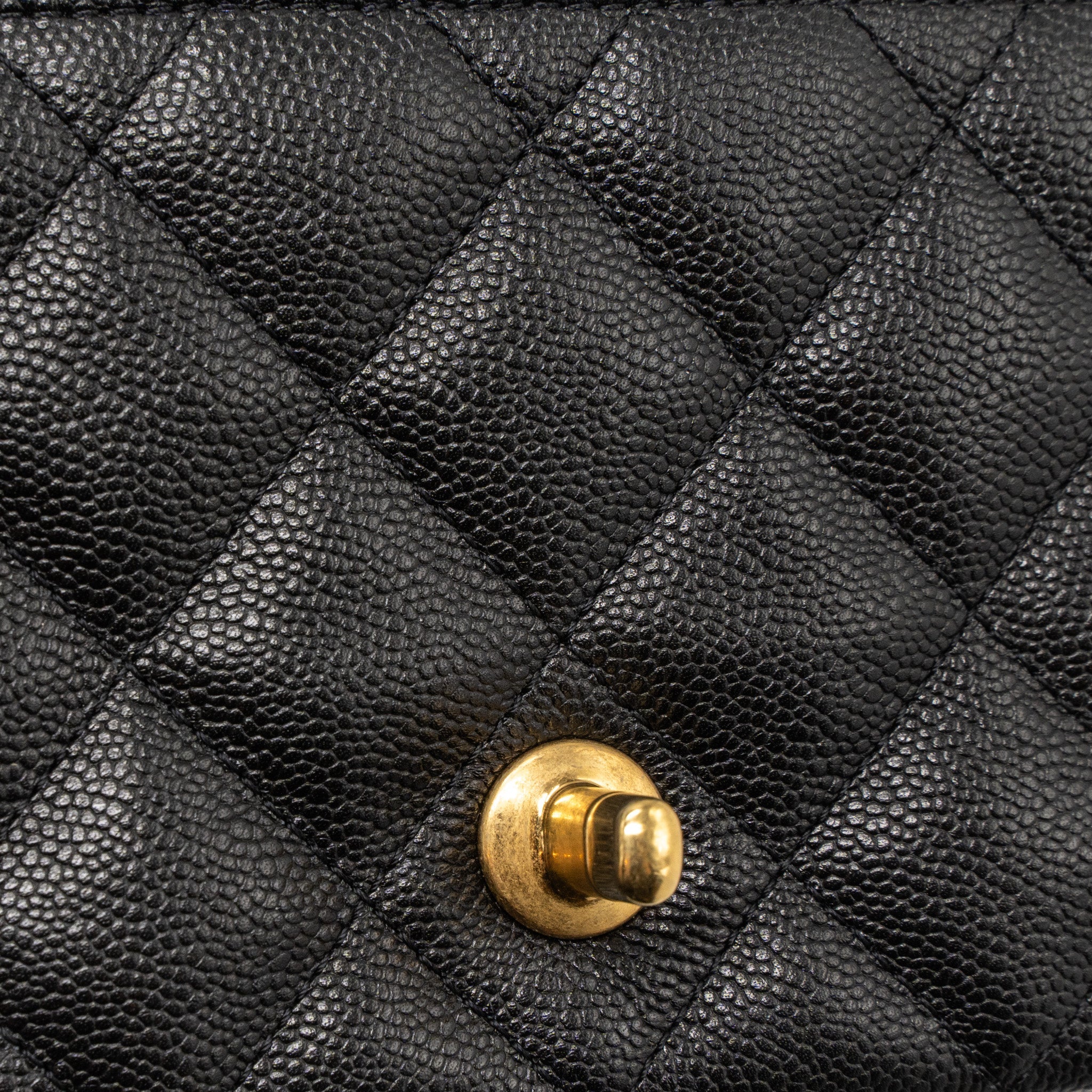 CHANEL 23P MINI COCO LOVE FLAP BAG CAVIAR BLACK BRUSHED GHW(MICROCHIP)