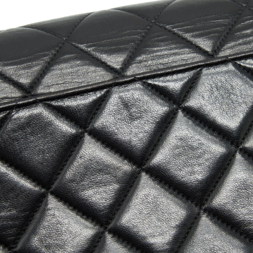 CHANEL VINTAGE MEDIUM DIANA FLAP BAG LAMBSKIN BLACK GHW