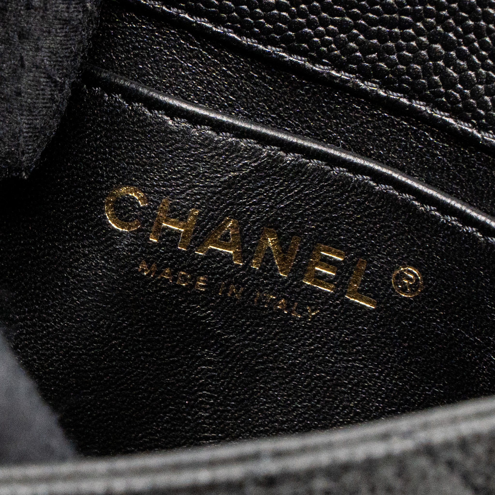 CHANEL 23P MINI COCO LOVE FLAP BAG CAVIAR BLACK BRUSHED GHW(MICROCHIP)