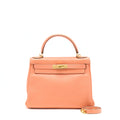 HERMES KELLY 28 CLEMENCE 5L CREVETTE GHW