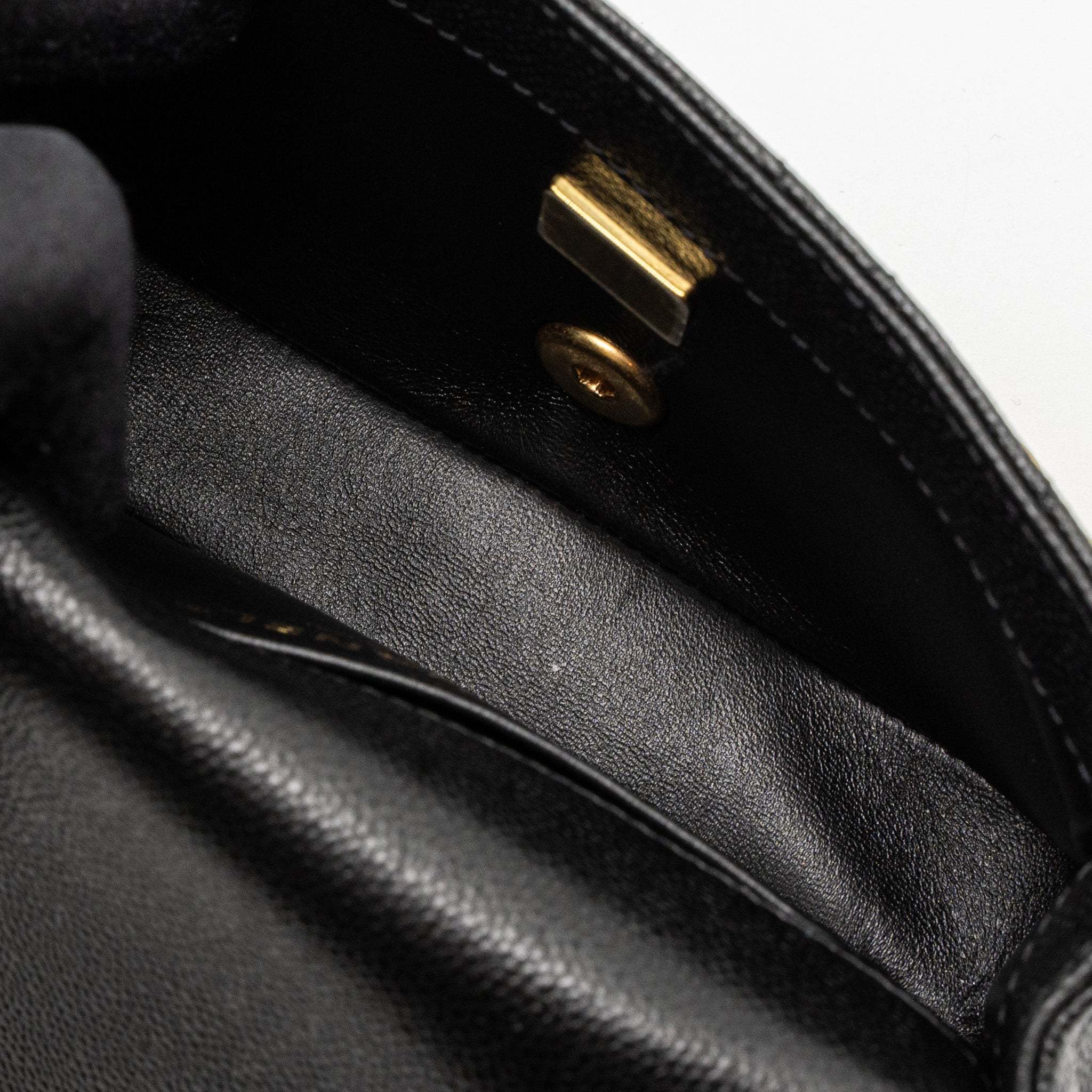 CHANEL 23P MINI COCO LOVE FLAP BAG CAVIAR BLACK BRUSHED GHW(MICROCHIP)