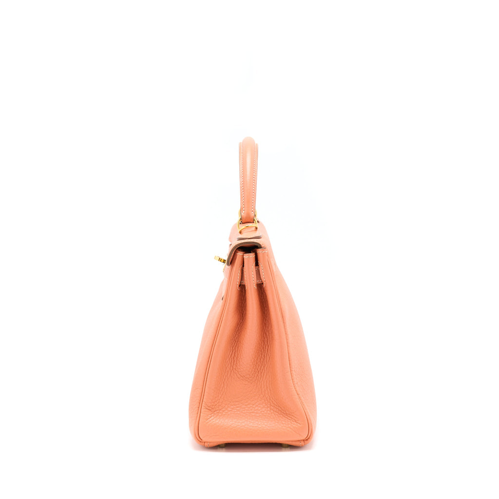 HERMES KELLY 28 CLEMENCE 5L CREVETTE GHW