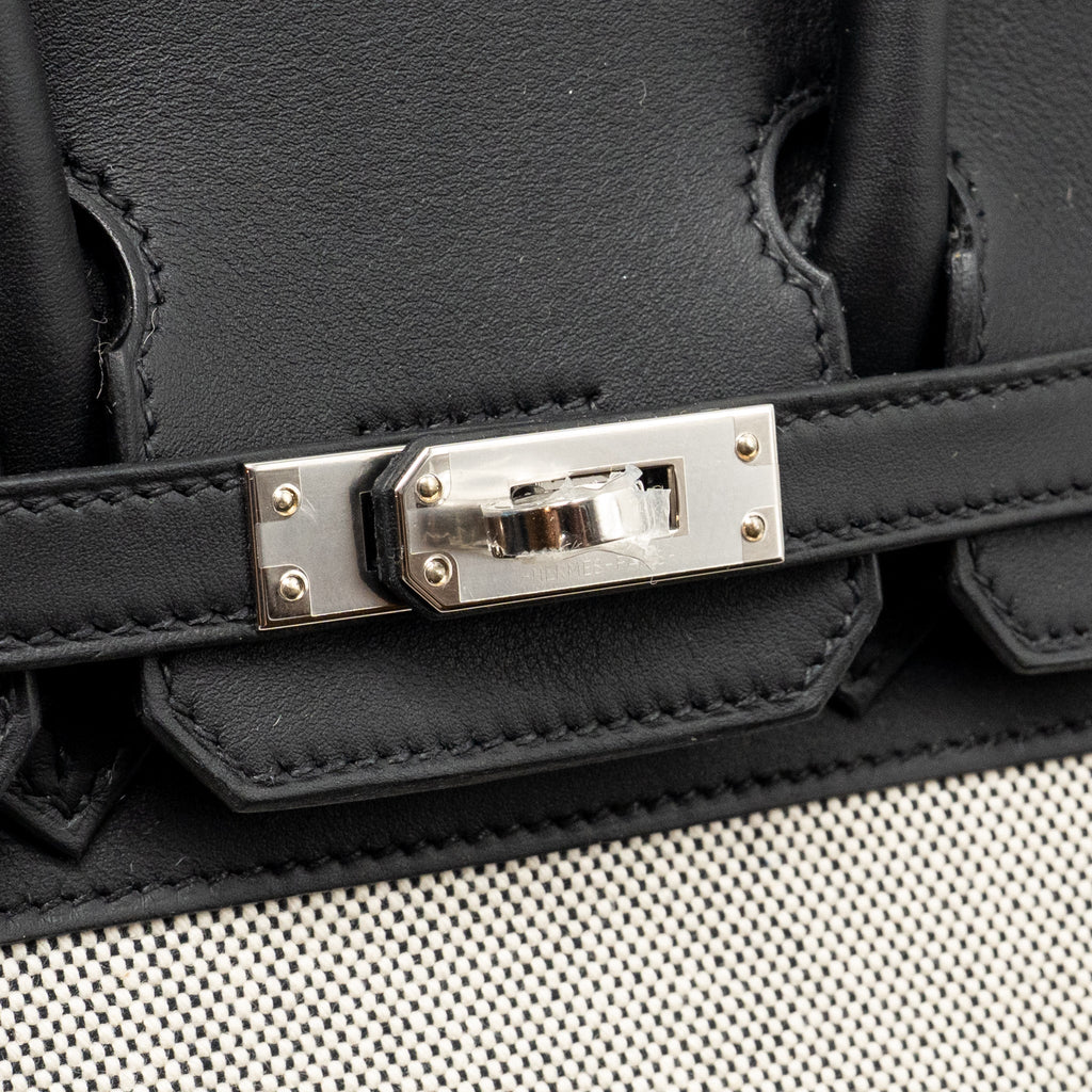 HERMES BIRKIN 25 TOILE SWIFT / CANVAS BLACK SHW
