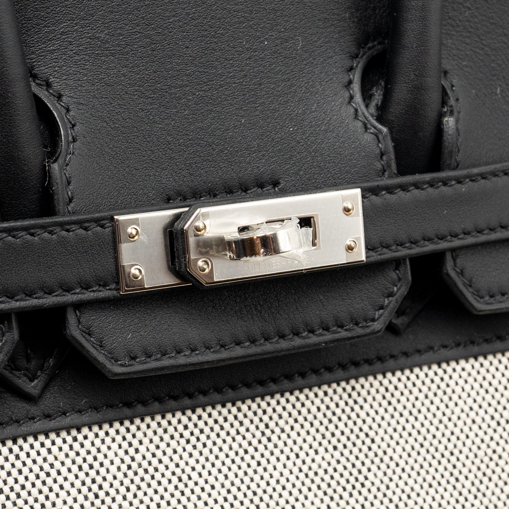 HERMES BIRKIN 25 TOILE SWIFT / CANVAS BLACK SHW