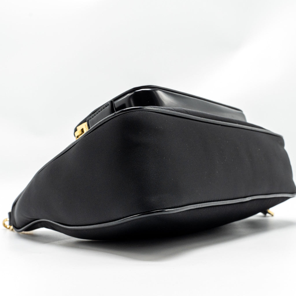 PRADA RE-NYLON MINI BAG NYLON/ CALFSKIN BLACK GHW