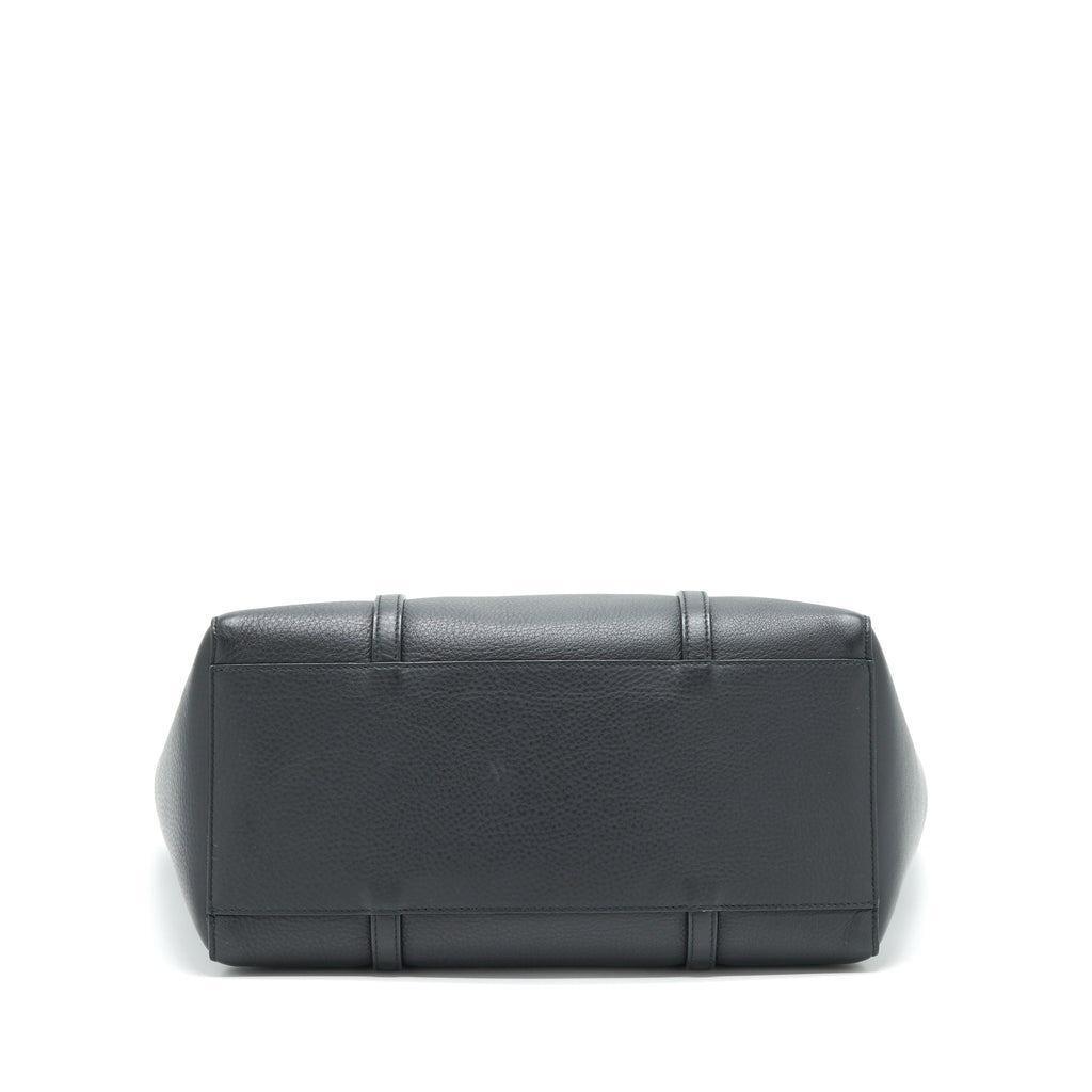 BALENCIAGA LEATHER SHOPPING TOTE BAG BLACK