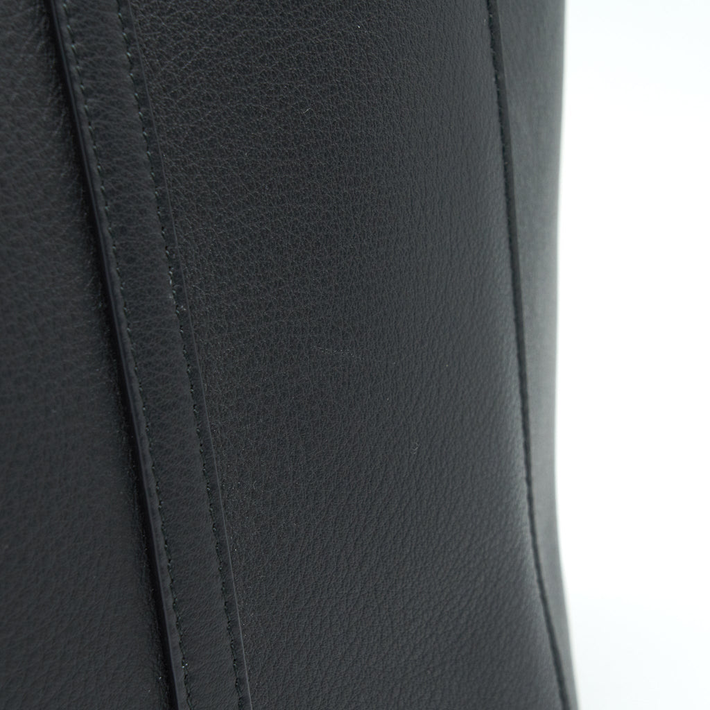 BALENCIAGA LEATHER SHOPPING TOTE BAG BLACK
