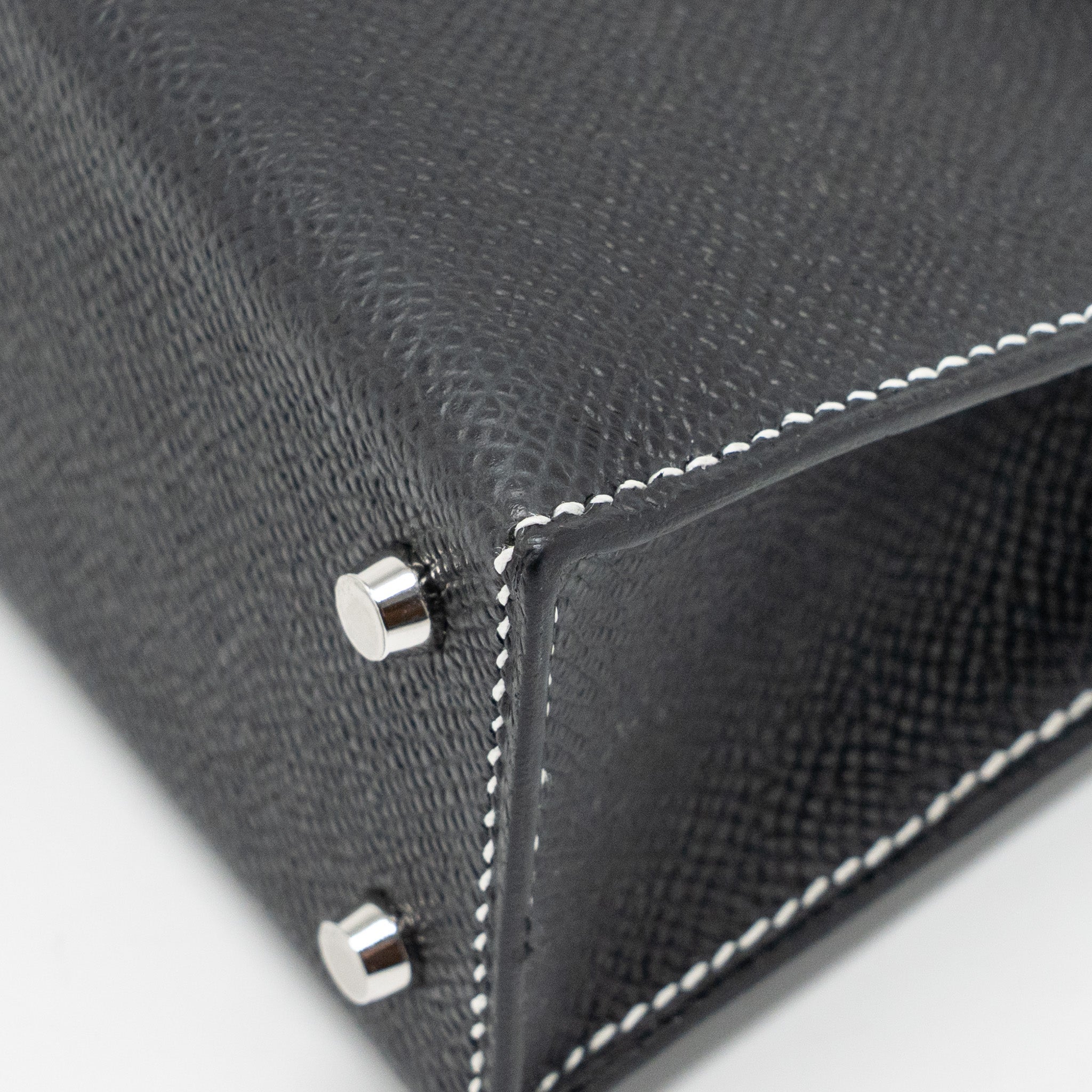HERMES MINI KELLY II SPECIAL ORDER EPSOM BLACK/LIME SHW