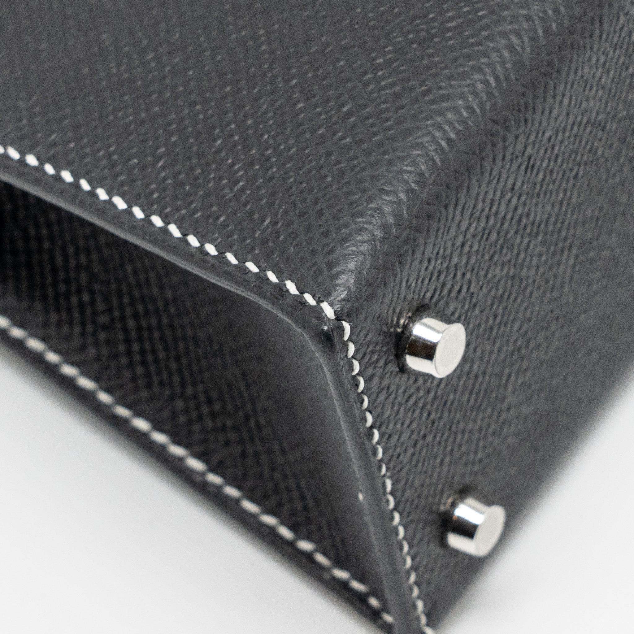 HERMES MINI KELLY II SPECIAL ORDER EPSOM BLACK/LIME SHW
