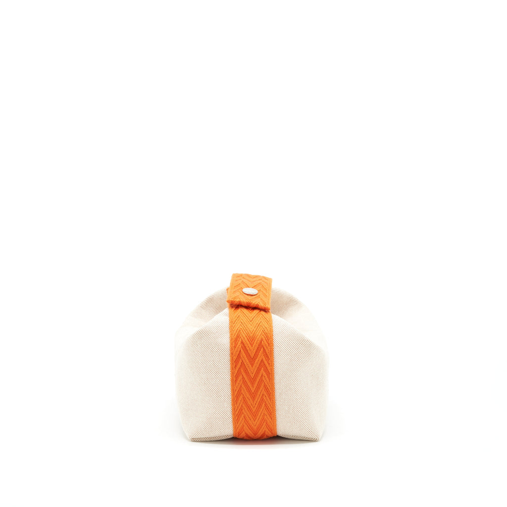 HERMES TROUSSE DE TOILETTE BRIDE A BRAC PETIT MODELE BEIGE/ORANGE