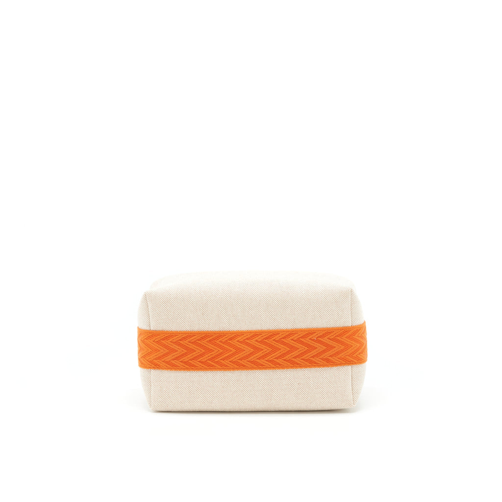 HERMES TROUSSE DE TOILETTE BRIDE A BRAC PETIT MODELE BEIGE/ORANGE