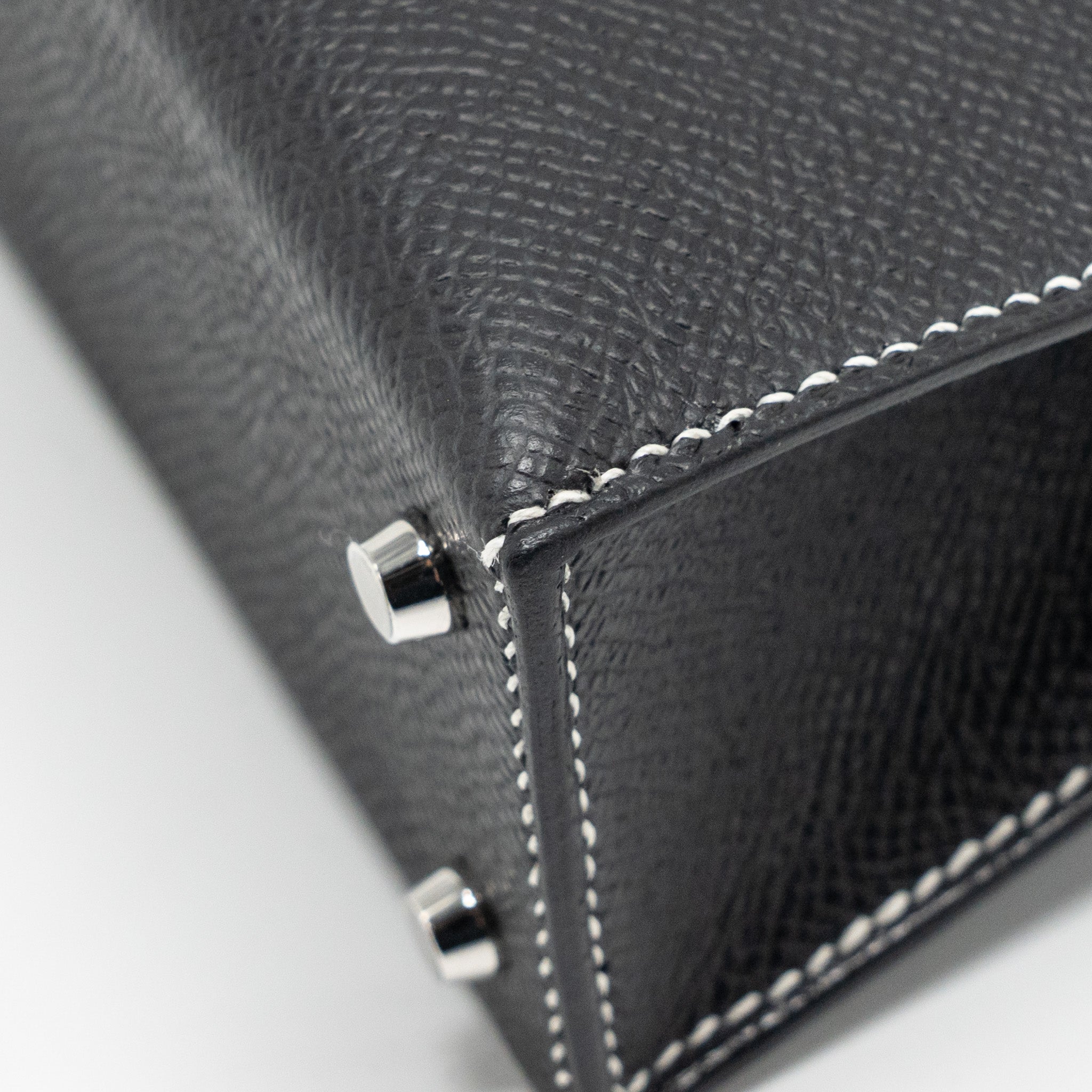 HERMES MINI KELLY II SPECIAL ORDER EPSOM BLACK/LIME SHW