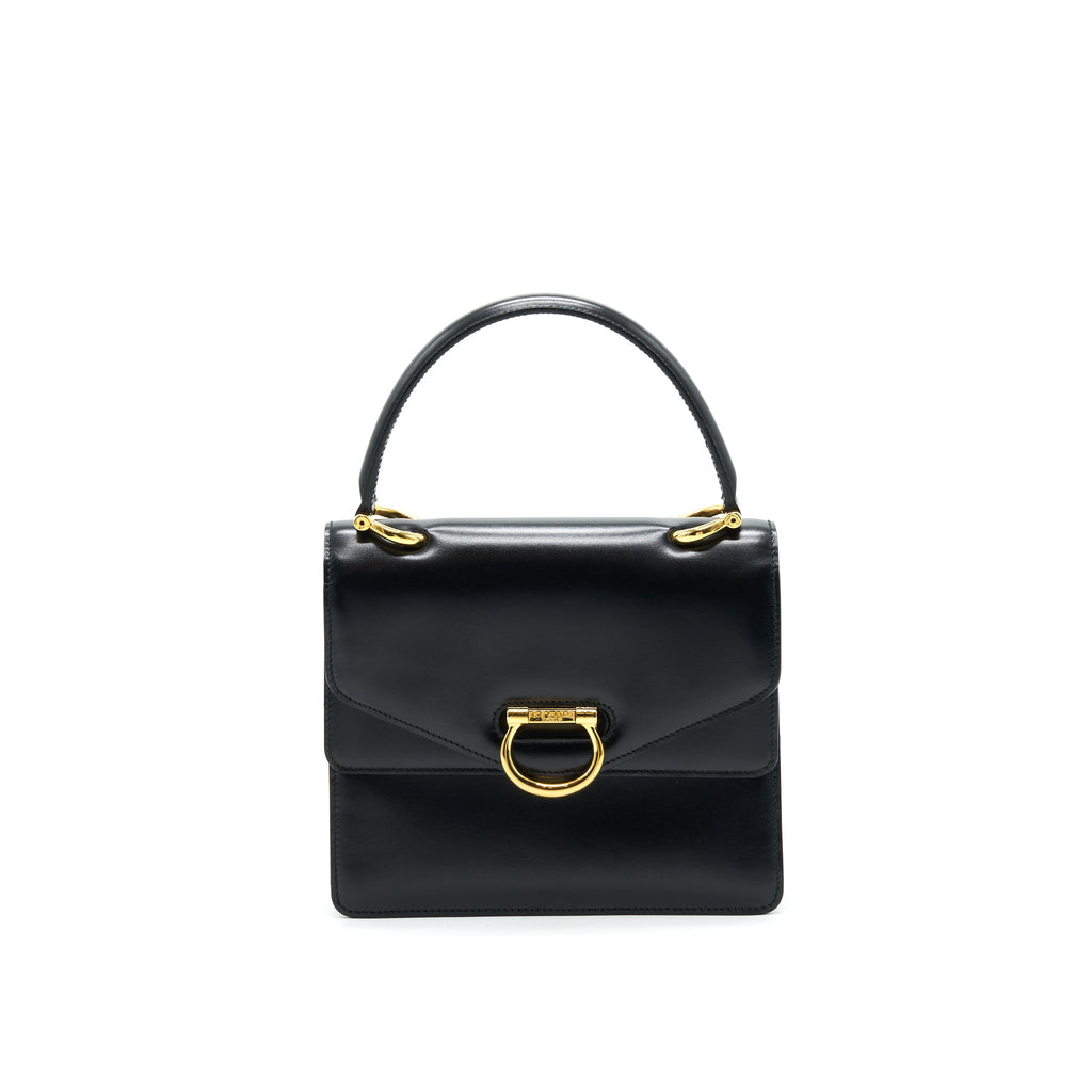 CELINE VINTAGE TOP HANDLE FLAP BAG