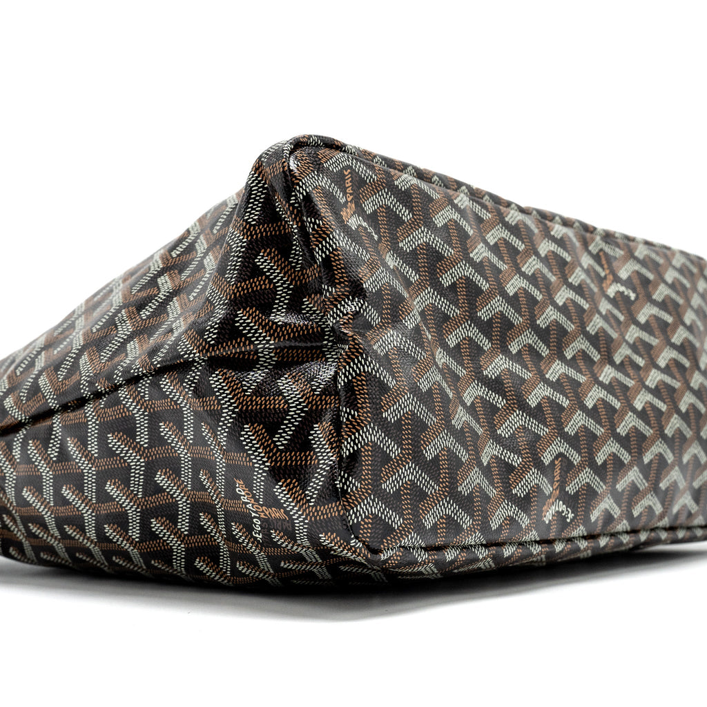 GOYARD BOHEME HOBO BAG GOYARDLINE CANVAS BLACK SHW
