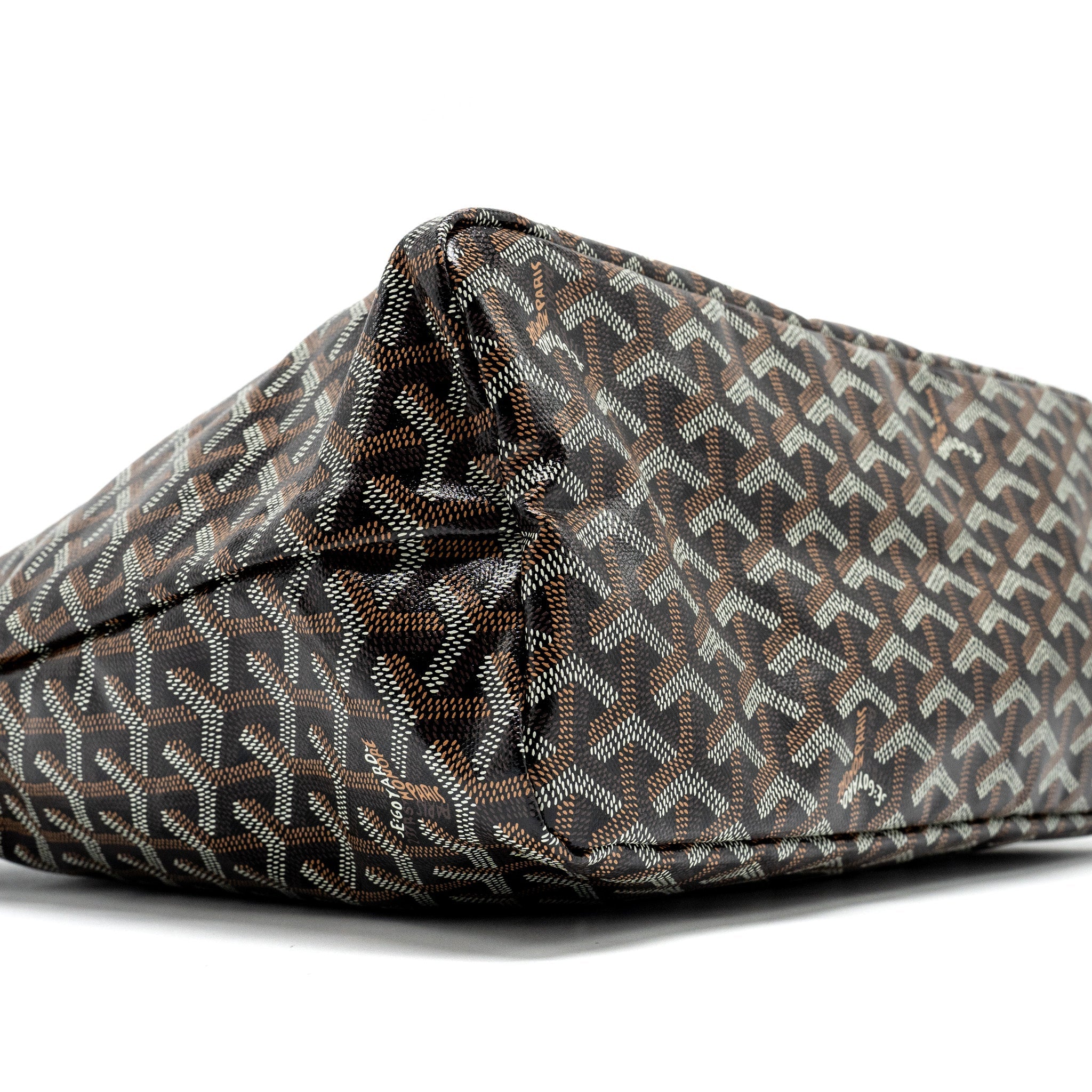 GOYARD BOHEME HOBO BAG GOYARDLINE CANVAS BLACK SHW