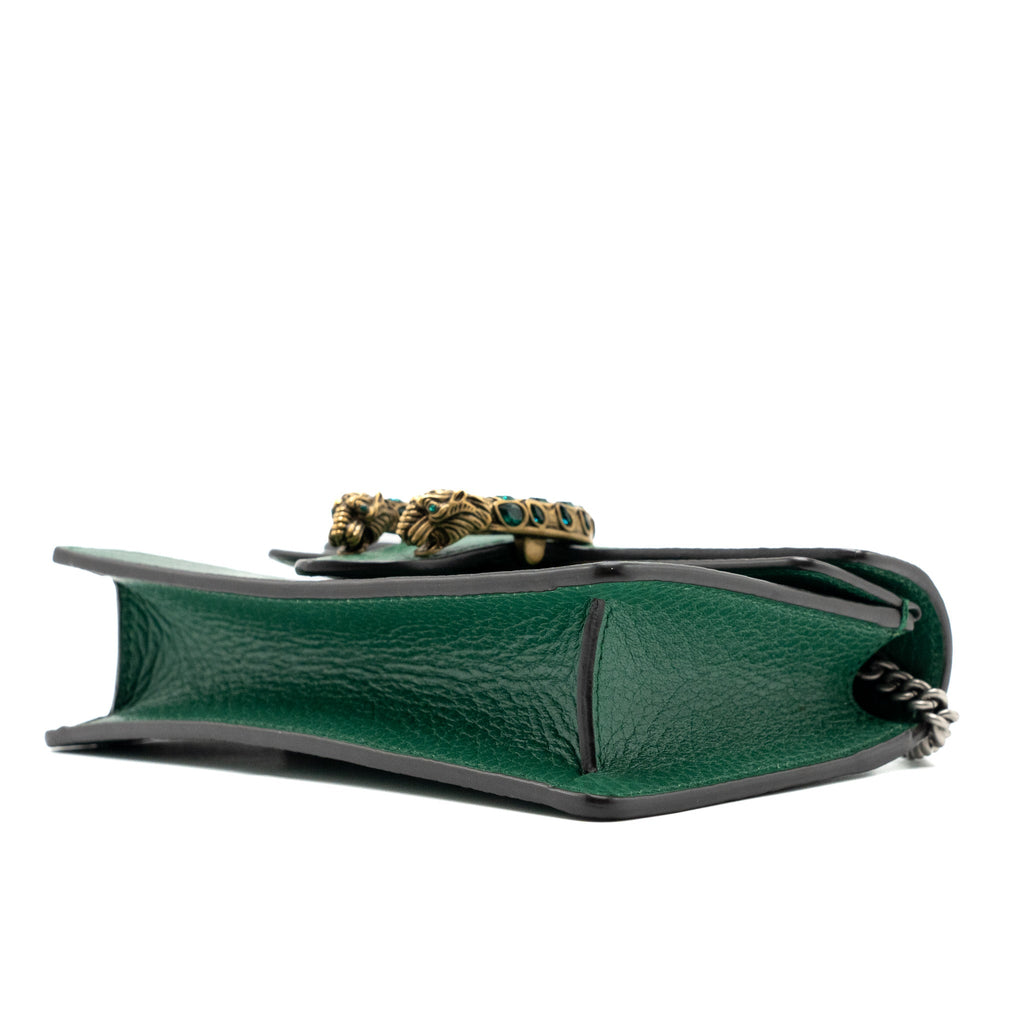 GUCCI DIONYSUS SUPER MINI CALFSKIN GREEN BRUSHED GHW