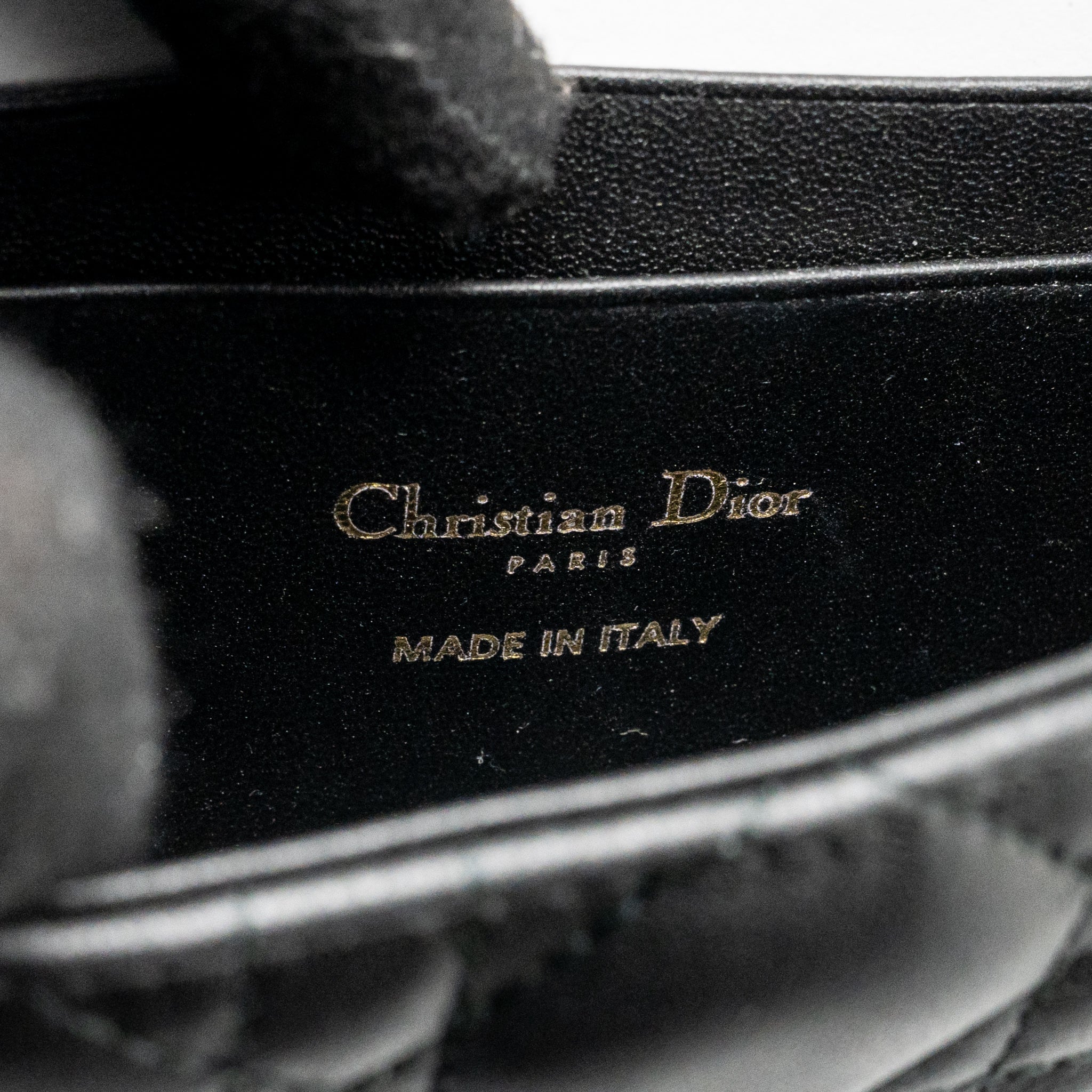 DIOR MY DIOR - DIOR TALK PHONE POUCH LAMBSKIN BLACK LGHW