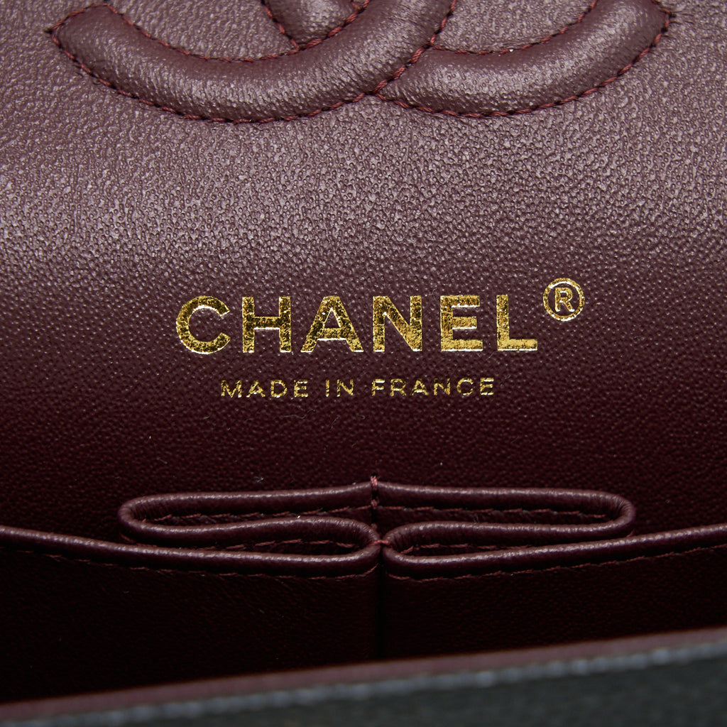 CHANEL SMALL CLASSIC DOUBLE FLAP BAG CAVIAR BLACK GHW (MICROCHIP)