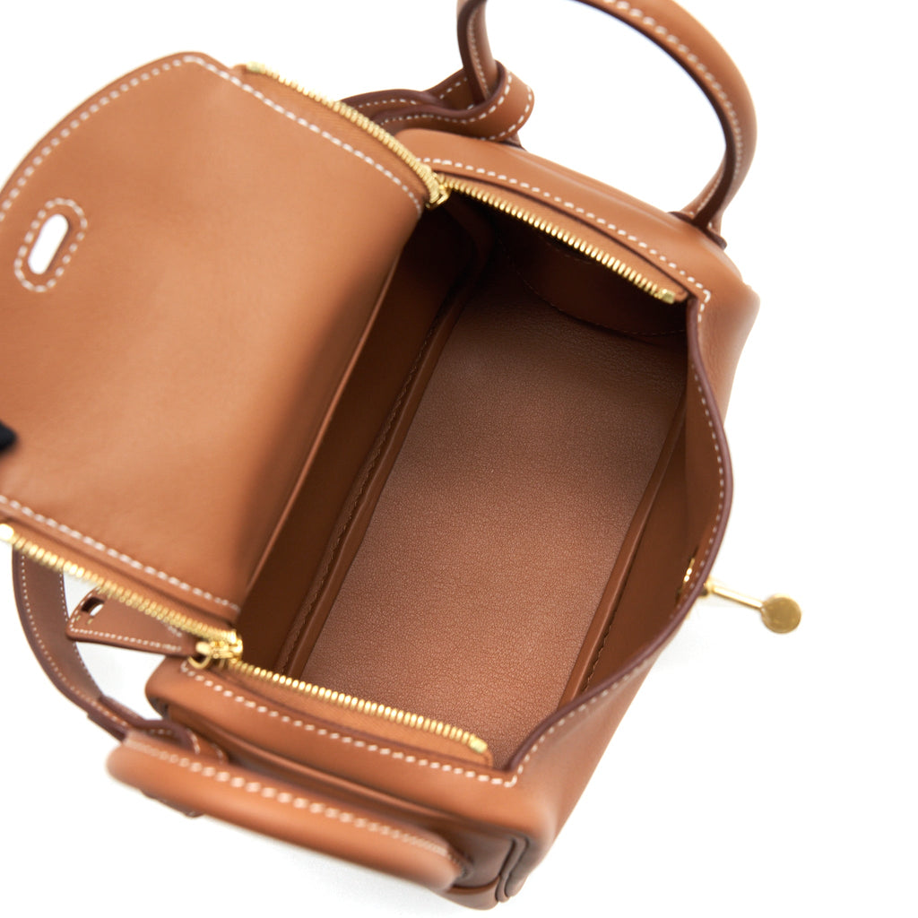 HERMES MINI LINDY SWIFT GOLD GHW