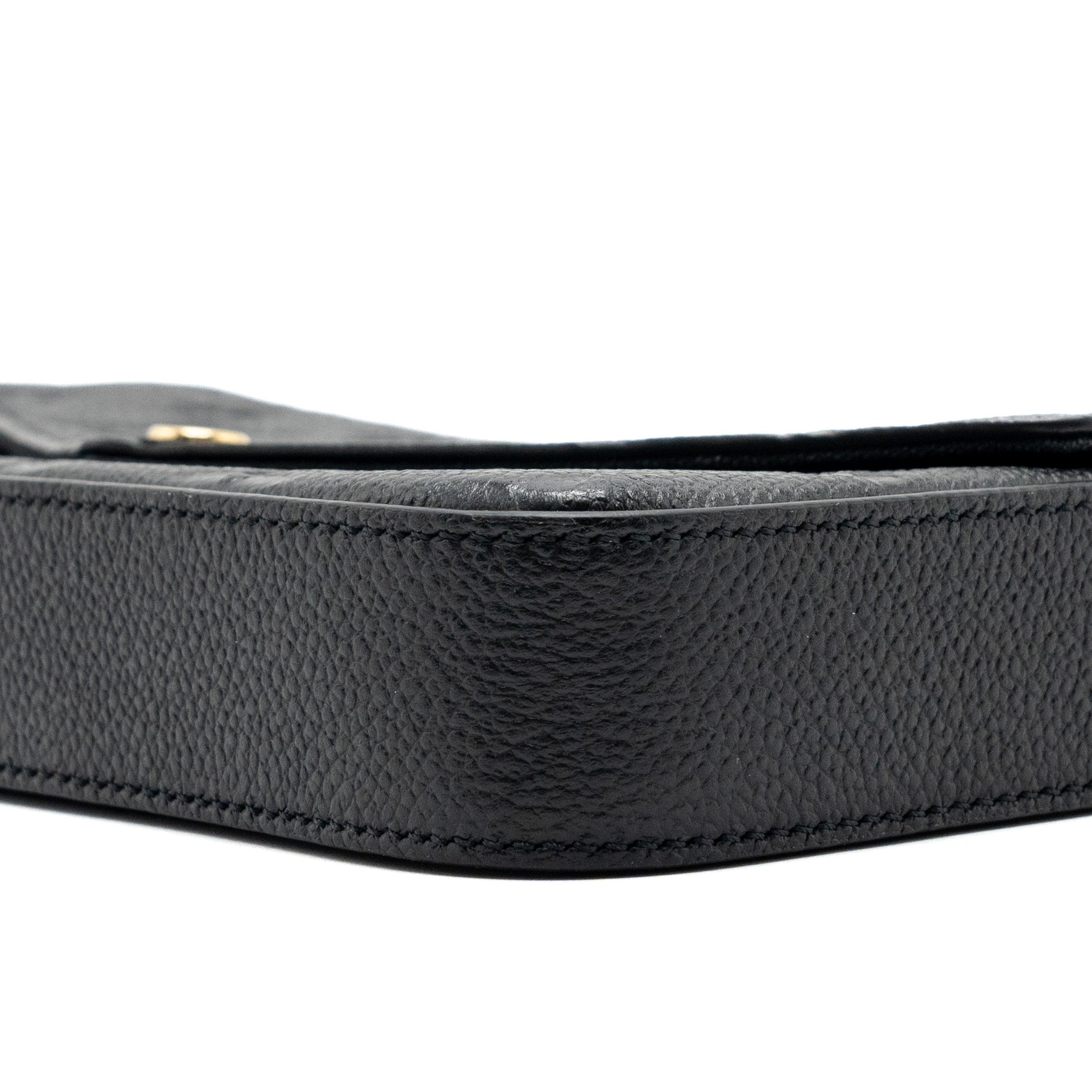 LOUIS VUITTON FELICIE POCHETTE MONOGRAM EMPREINTE BLACK GHW(NEW VERSION)