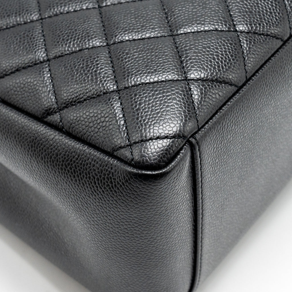 CHANEL GRAND SHOPPING TOTE BAG CAVIAR BLACK SHW